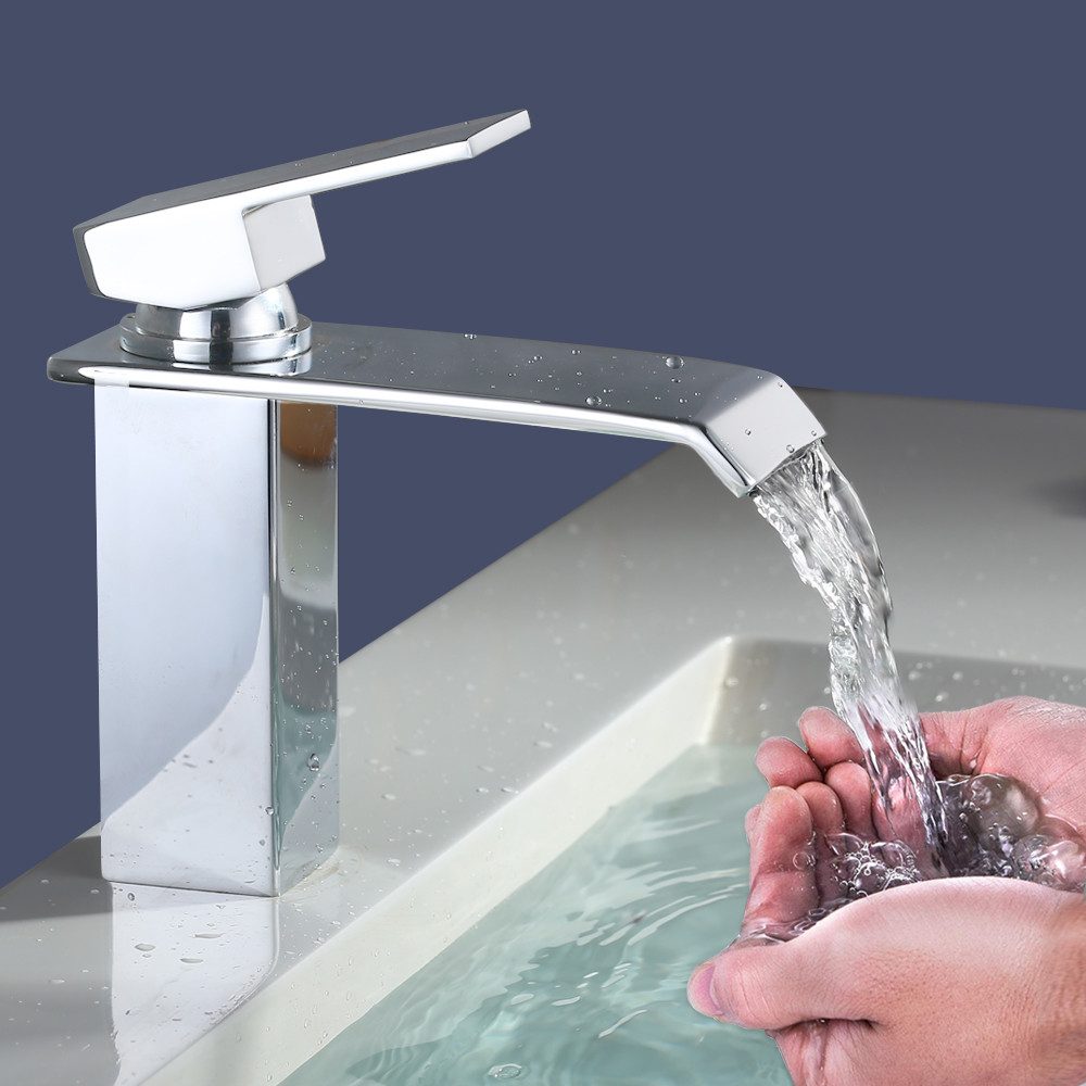 HOMELIVE Badarmatur Wasserfall Wasserhahn Bad Waschbeckenarmatur günstig online kaufen