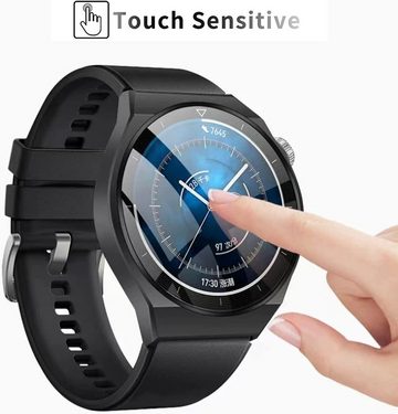 MSM Smartwatch-Hülle Hülle für Huawei Watch GT3 Pro 46mm Schutzhülle Schutzglas Display Panzerfolie 9H Case