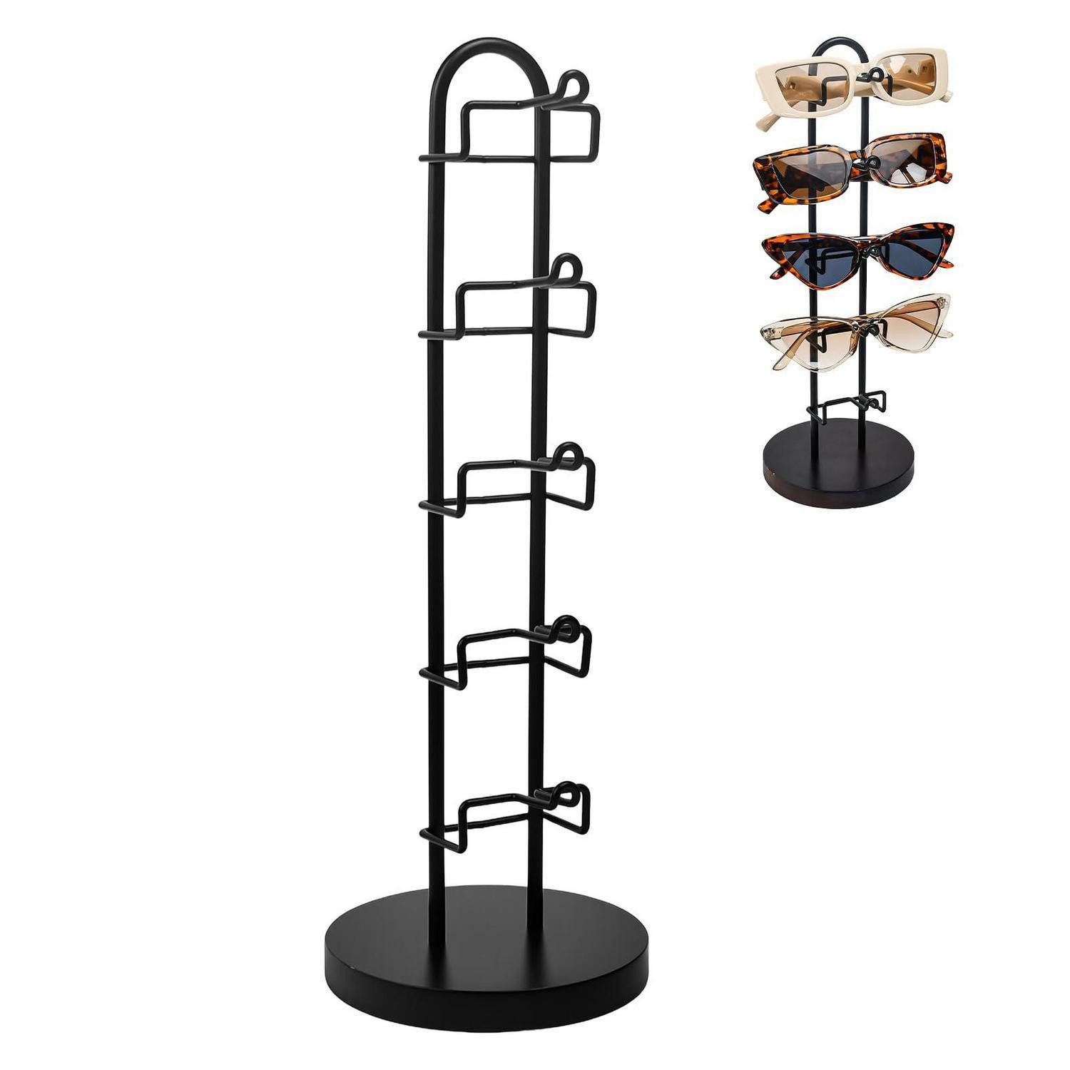 LuxusKollektion Gläserhalter Brillenhalter 5-lagig Schwarz