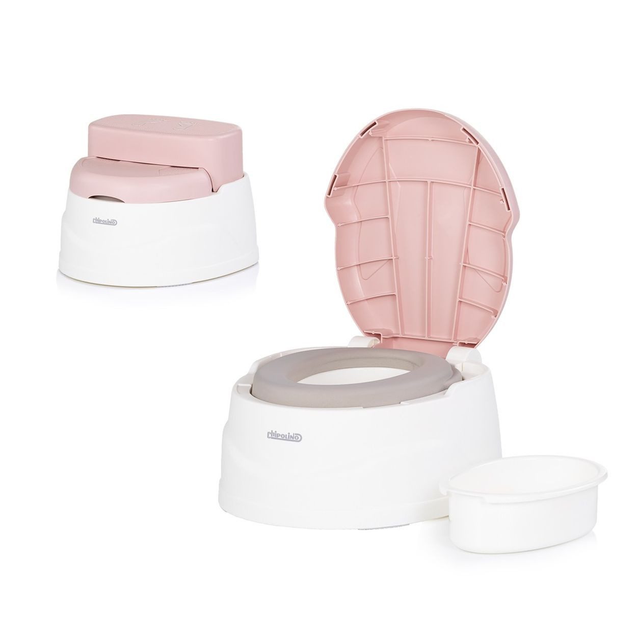 Chipolino Töpfchen Step 2, 2 in 1, Hocker, Sitz, Innenbehälter, Spritzschutz, Deckel, bis 15 kg
