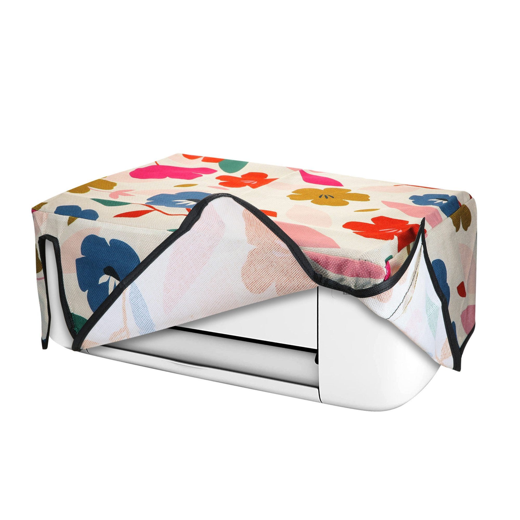 kwmobile Abdeckhaube Leinen Cover für HP DeskJet 3750 / 3755 Hülle, Tasche für Drucker - Staubschutzhülle Schutzhaube Schutzhülle Design