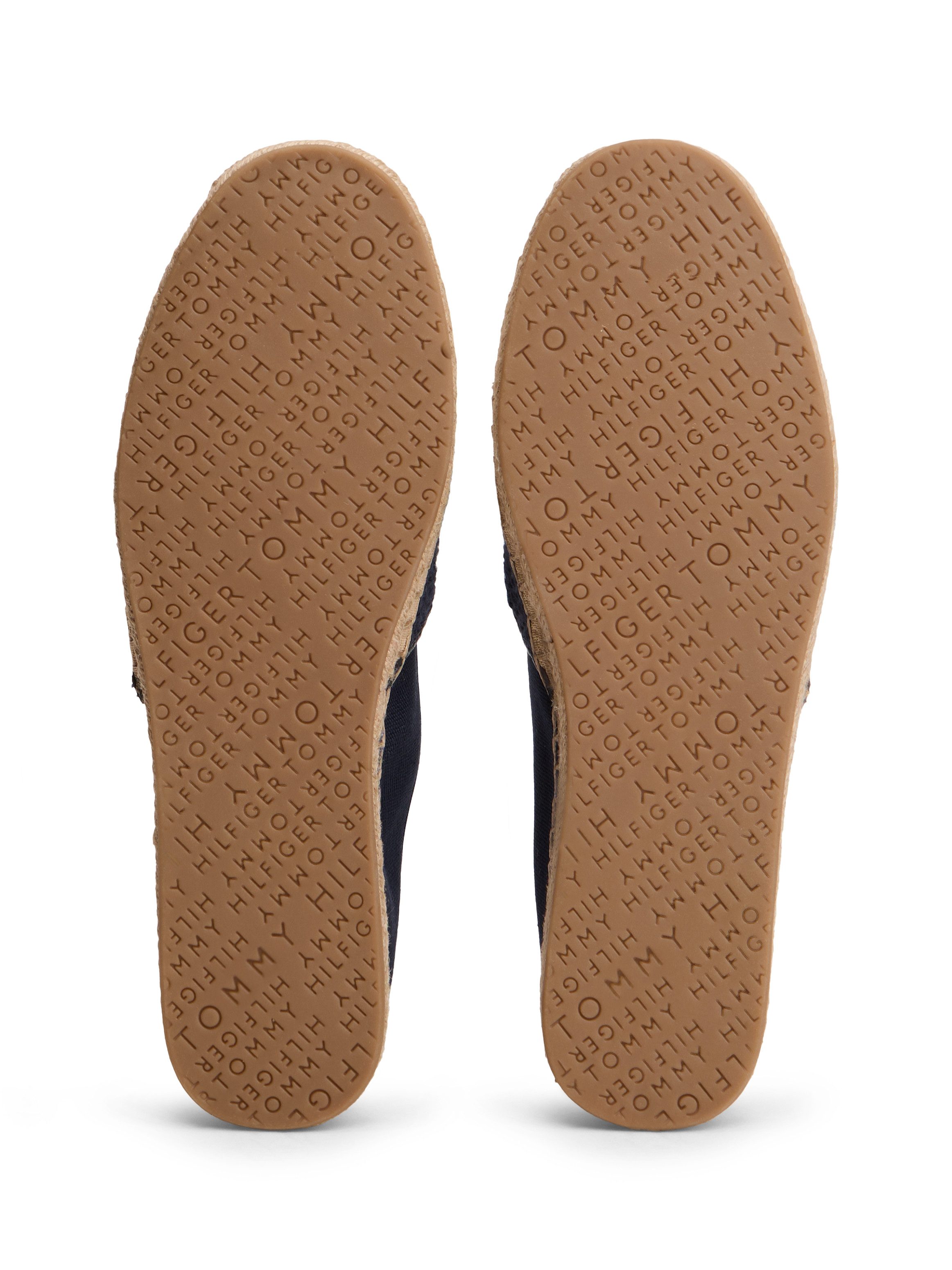 Tommy Hilfiger TH SCRIPT CROCHET ESPADRILLE Espadrille Schlupfschuh, Sommerschuh, mit TH-Schmuckelement, schmale Form