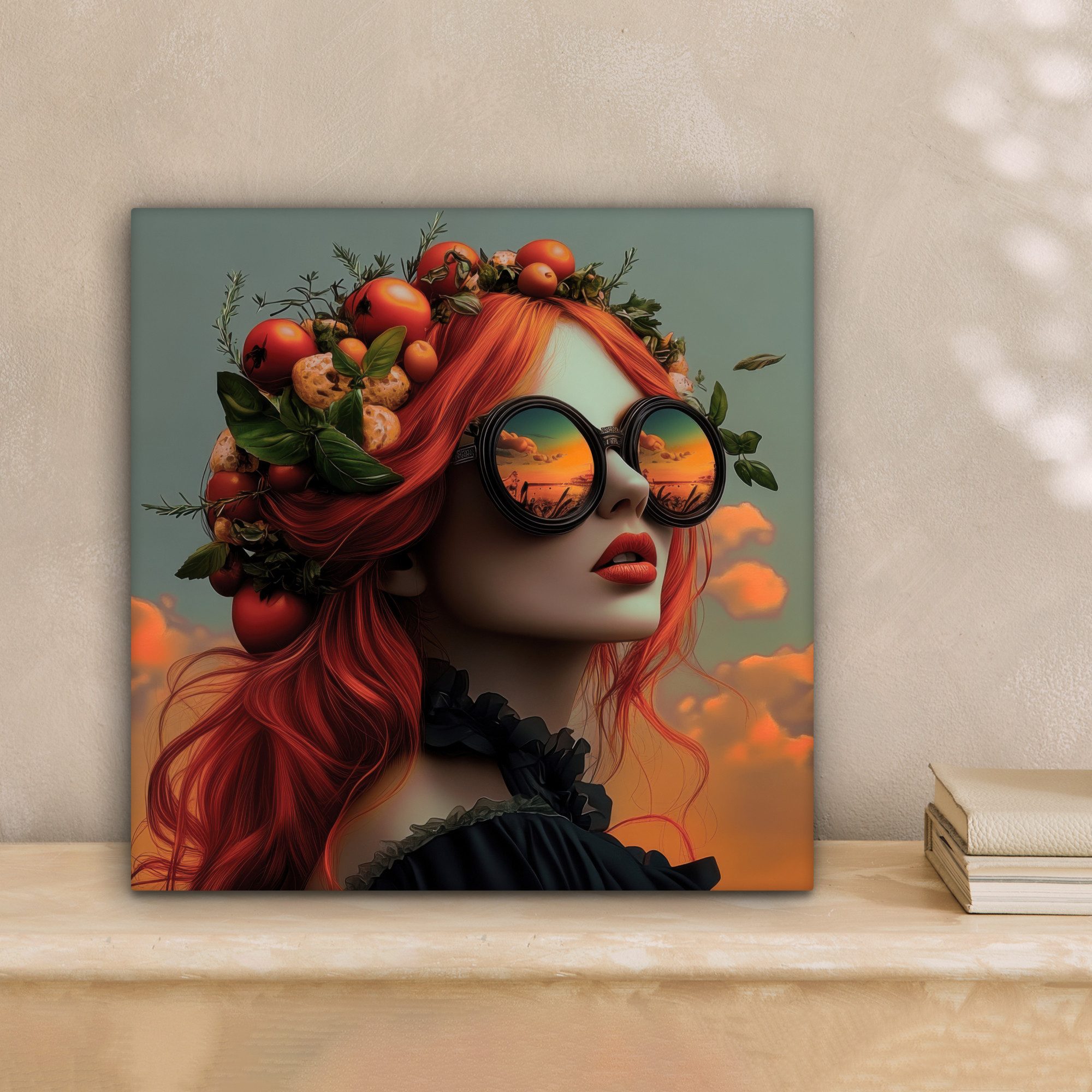 OneMillionCanvasses® Leinwandbild Frau - Krone - günstig online kaufen