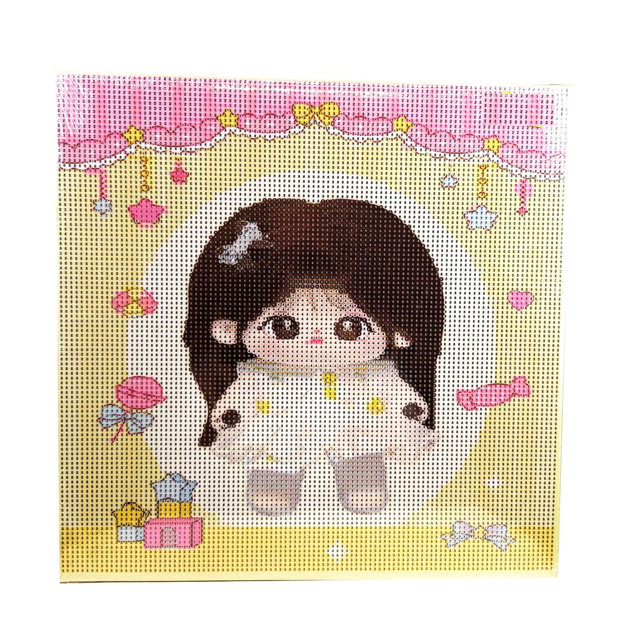 Thumbnail - LA CUTE Malen nach Zahlen 5d Diamond Painting Anime mit Rahmen Malen nach Zahlen 30x30cm (Komplettset für 5D Diamond Pai...