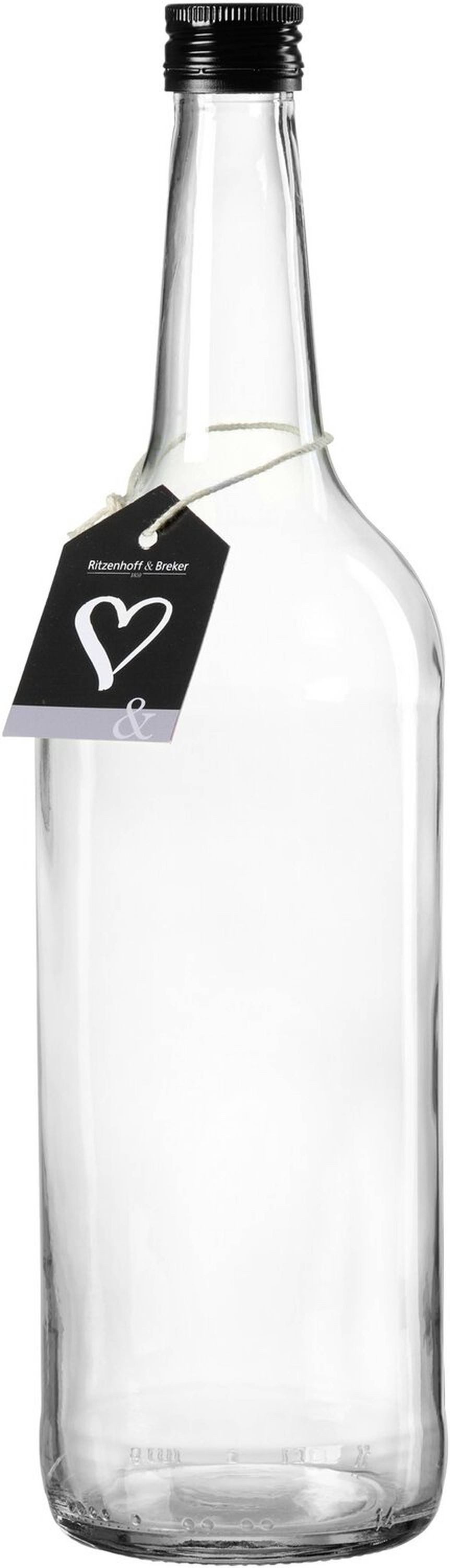 Ritzenhoff & Breker Vorratsglas Glasflasche Mara 1 Liter klar, Glas