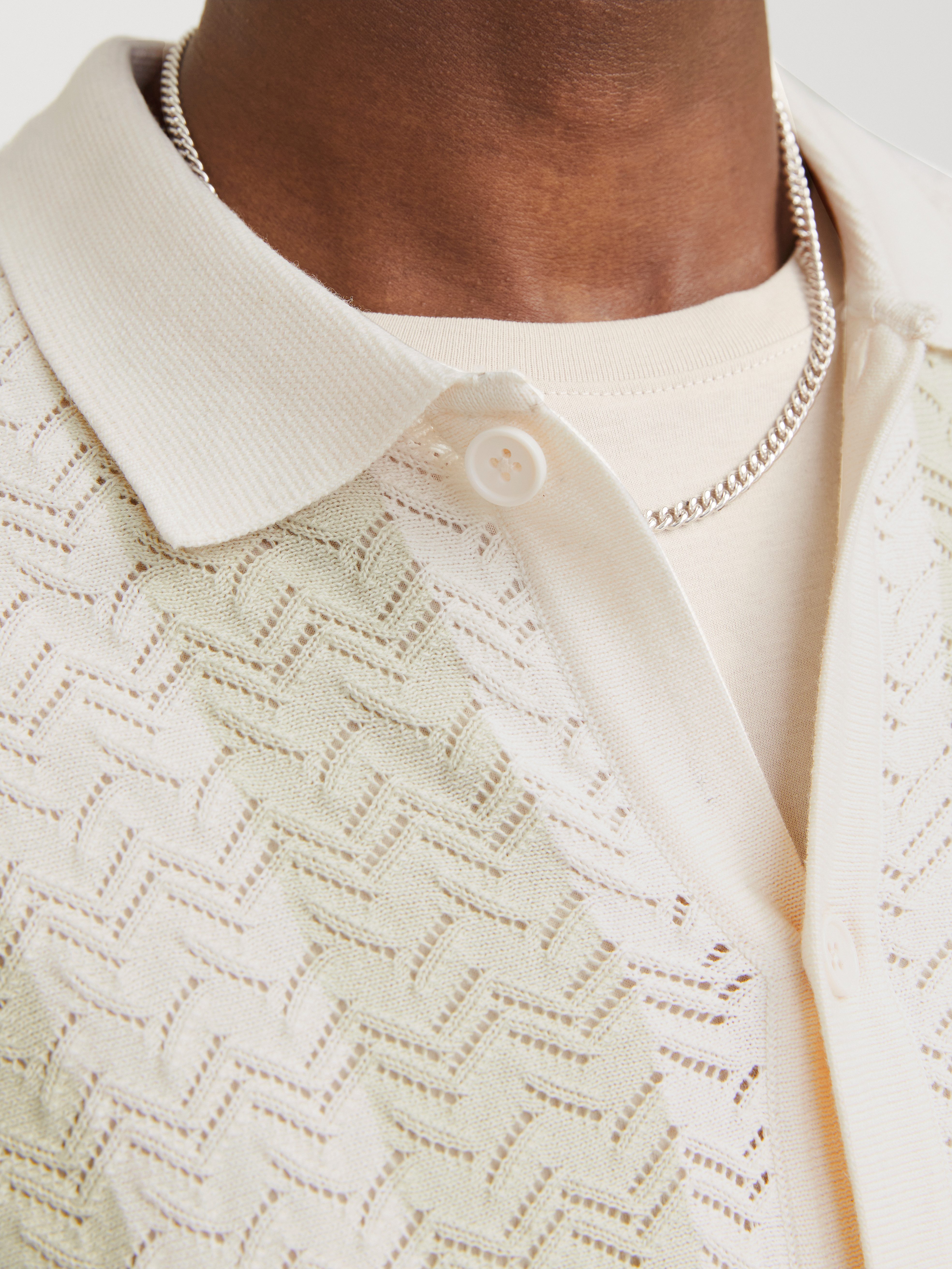Jack & Jones Polokragenpullover JORTYLER KNIT SS POLO SN Baumwollmischung, relaxed fit