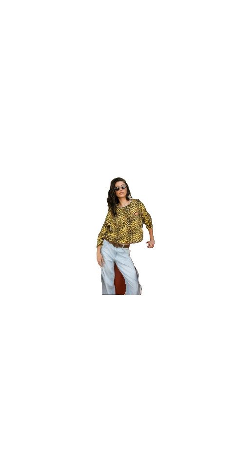 Freeman T. Porter Sweatshirt Shivani Leo Shine Sweatshirt - Sweatshirt Damen Leoparden Muster