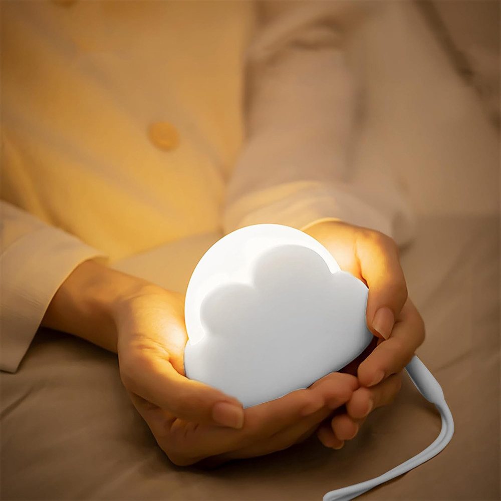 zggzerg Nachtlicht Nachtlicht Baby, Wolke LED Nachtlampe, Kinder Dimmbar Nachttischlampe, USB Aufladbar Mobile Nachtlicht, Geschenke für Frau, Mädchen, Freunde