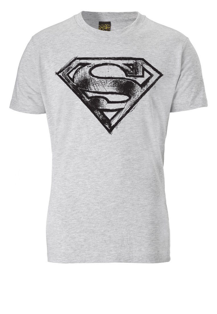 SCRIBBLE LOGO coolem SUPERMAN T-Shirt LOGOSHIRT - mit Frontprint