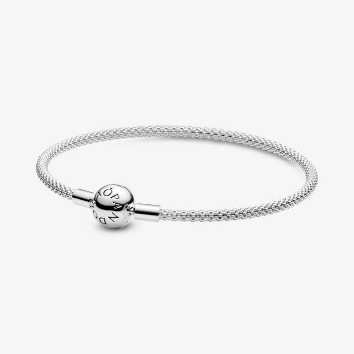 Pandora Armband 596543 Mesh-Armband Damen Moments Silber 21 cm