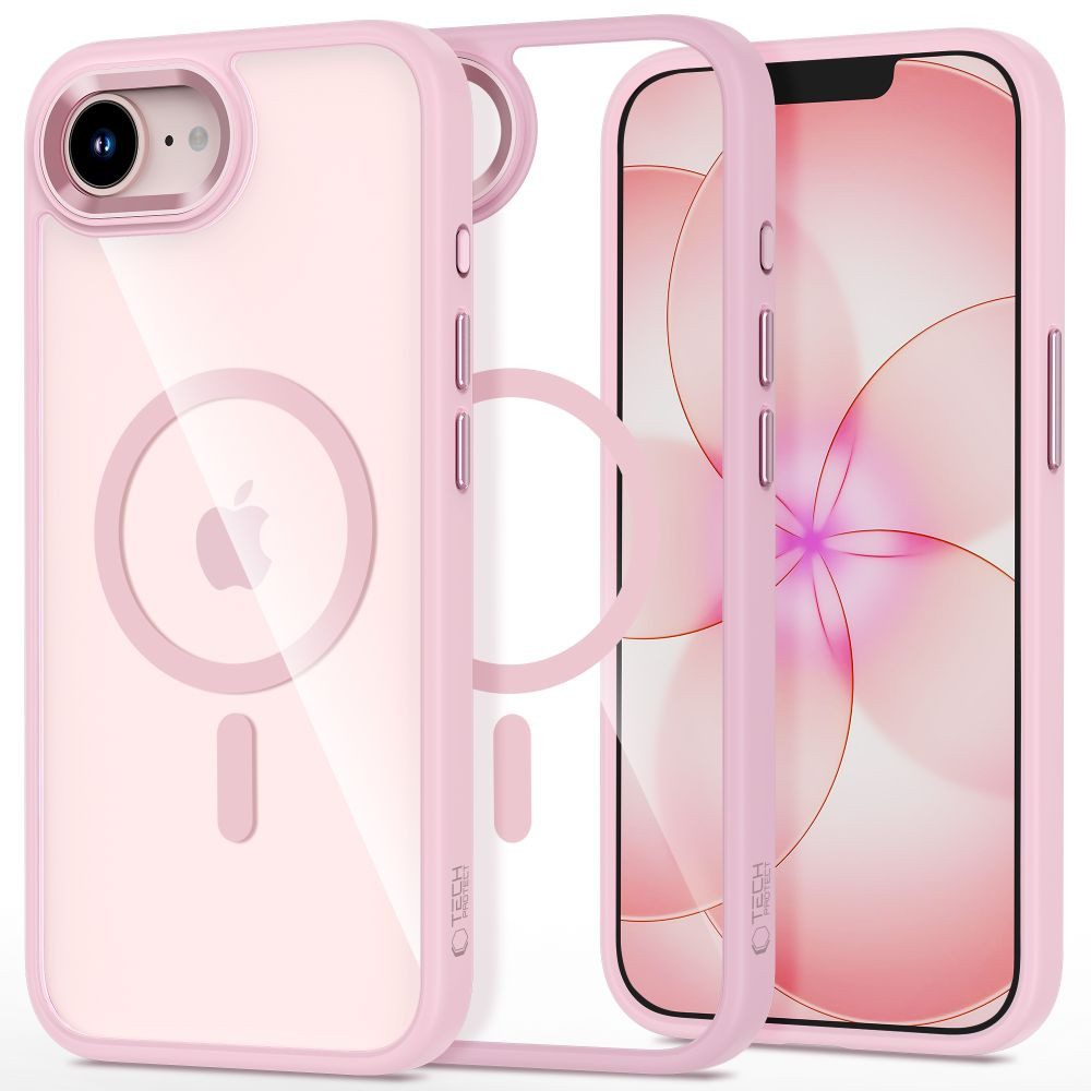 TECH PROTECT Handyhülle Schutzhülle Magnethülle Handyschale 6,1 Zoll, MagSafe, transparent, stoßfester TPU-Rahmen