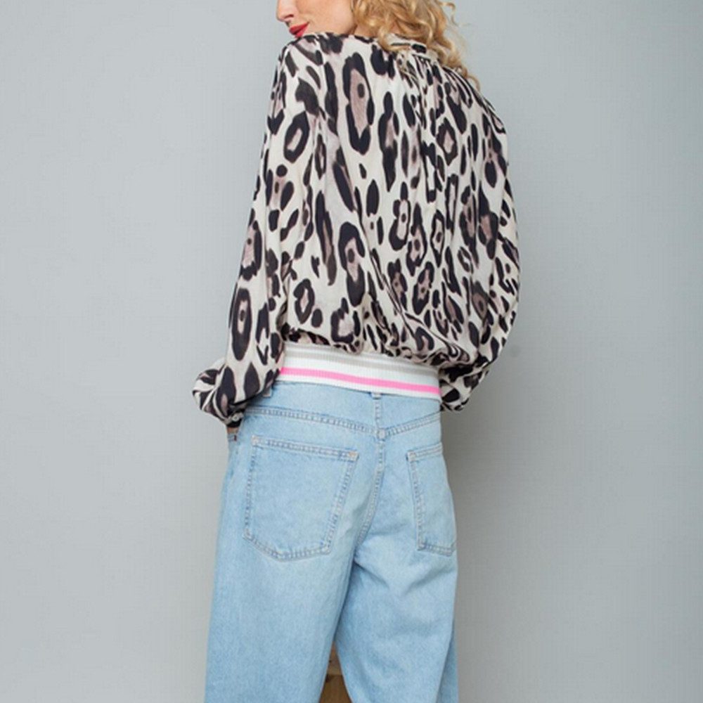 Emily Van Den Bergh Blusenshirt Leo-Print günstig online kaufen