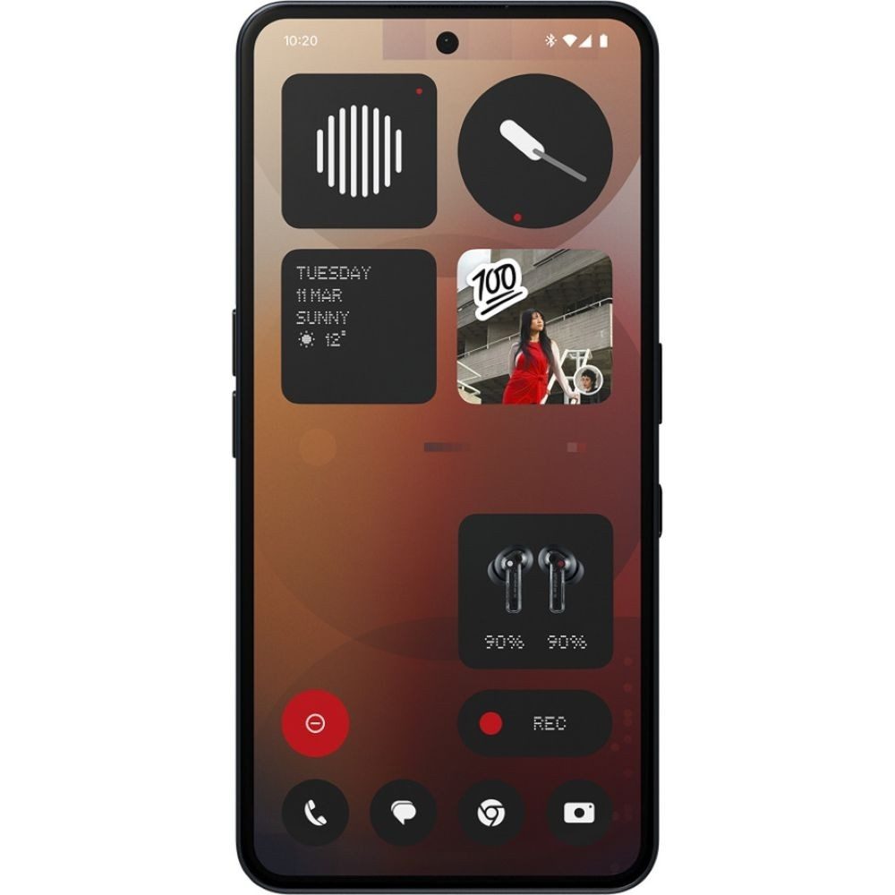 NOTHING Phone (3a) 5G 128 GB / 8 GB - Smartphone - schwarz Smartphone (6,77 Zoll, 128 GB Speicherplatz)