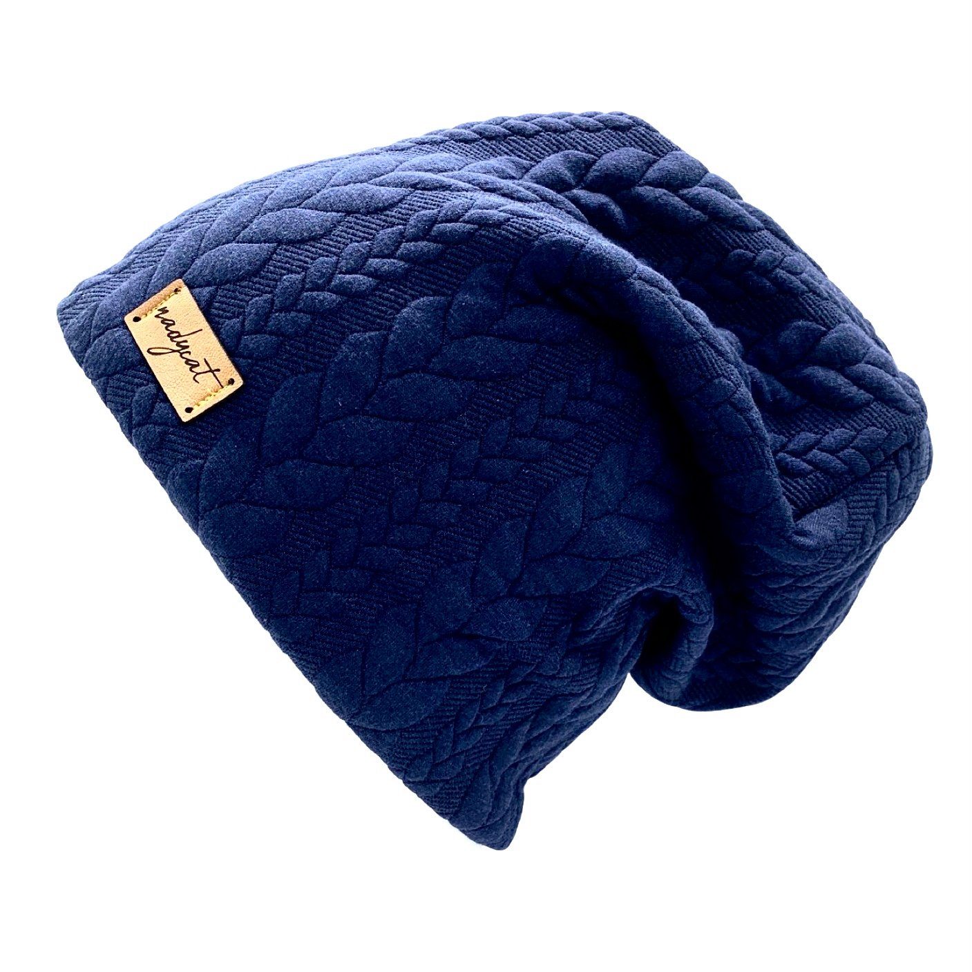 nadycat Beanie ZOPF & STYLE navy (2-St., Beanie mit passendem Loop) handgefertigt aus der Lausitz