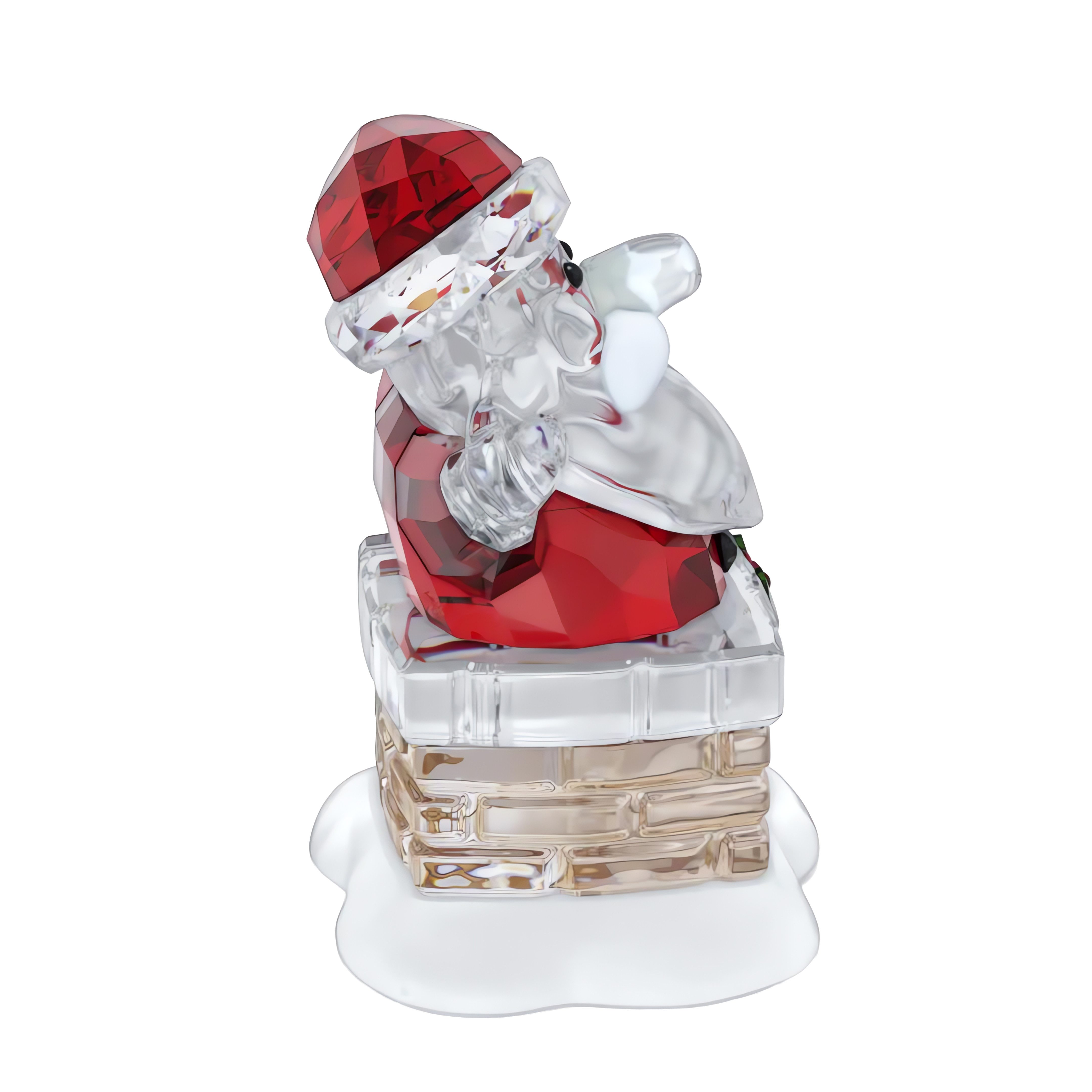 Swarovski Weihnachtsfigur Kristallfigur Sammelfigur Weihnachtsmann und Schornstein, (1 St)