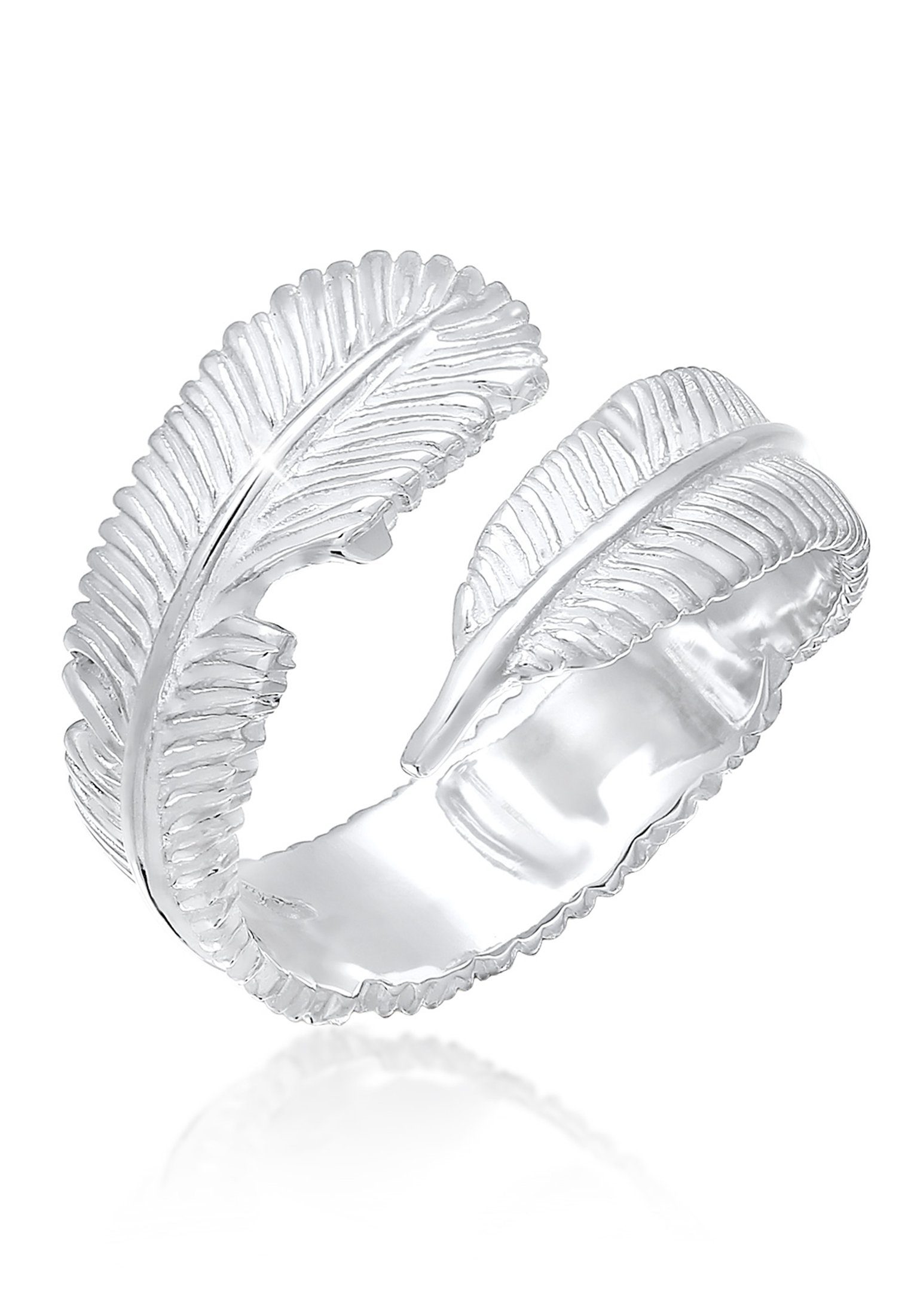 Elli Fingerring Offen mit Feder Design günstig online kaufen