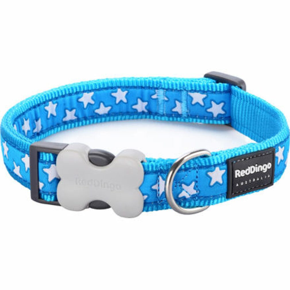 Red Dingo Hunde-Halsband Hundehalsband Style Sterne (1,2 x 20-32 cm)