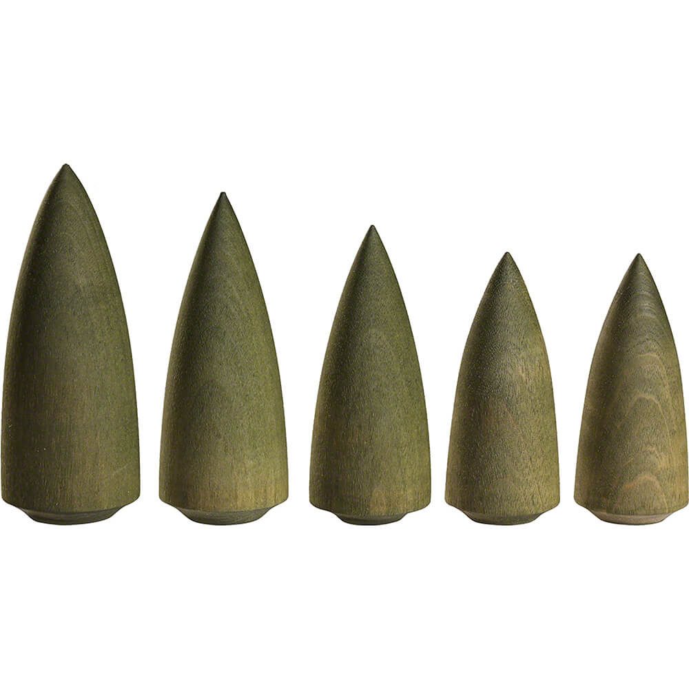 Seiffener Volkskunst Dekofigur Bäume grün, 5-teilig (9cm) von Seiffener Volkskunst