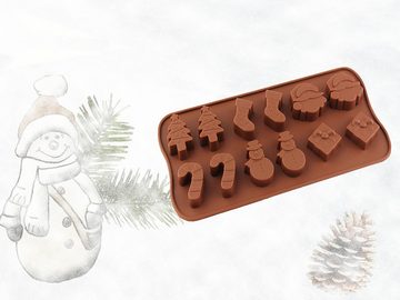 Kopper-24 Muffinform Pralinenform aus Silikon, Weihnachten verschiedene Motive