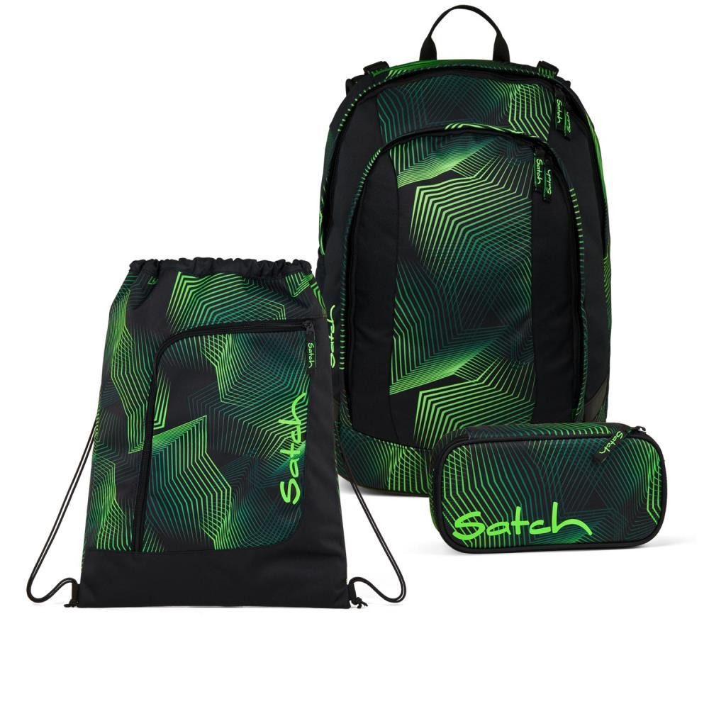 Satch Schulrucksack Air (3tlg., inkl. Schlamperbox und Sportbeutel)