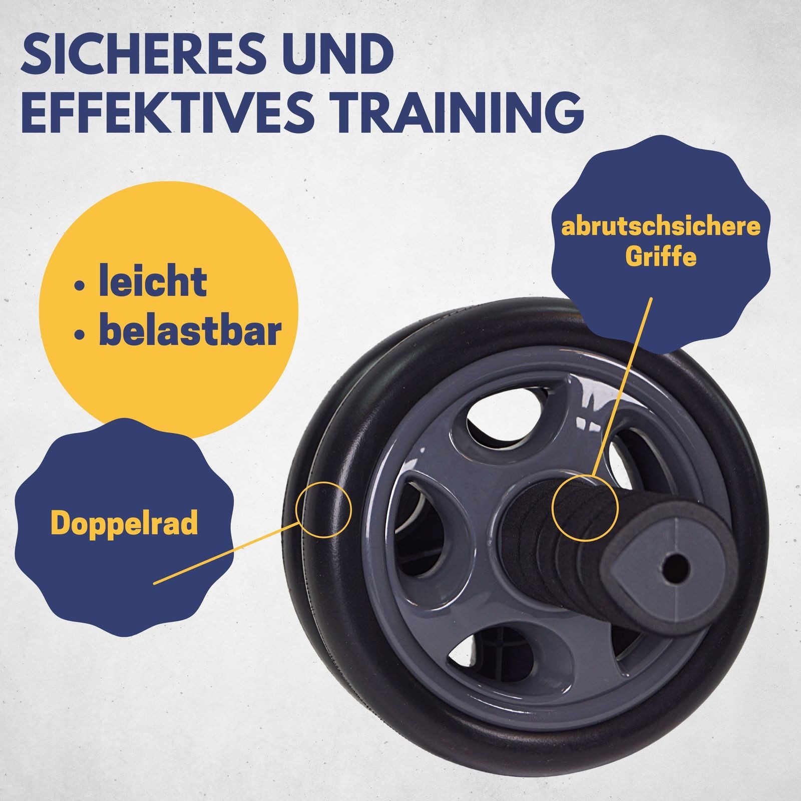 Best Sporting AB-Roller Bauchroller l inklusive Übungsanleitung I Bauchmuskeltrainer, Ideal für die Oberkörpermuskulatur