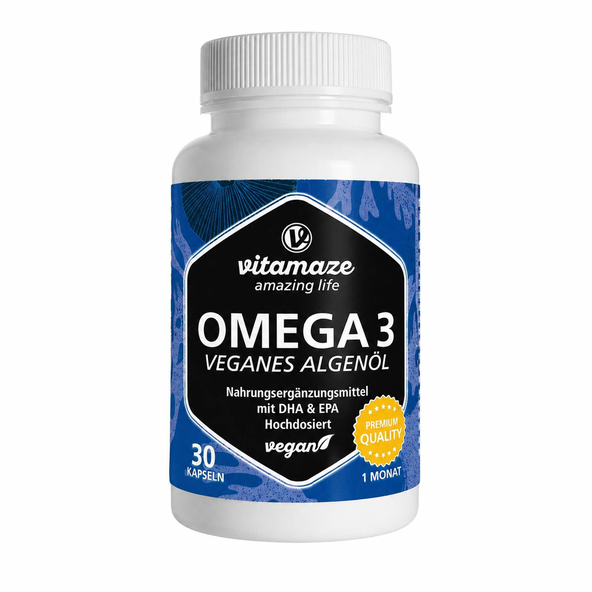 Vitamaze OMEGA-3 VEGAN Algenöl hochdosiert Kapseln Kapseln