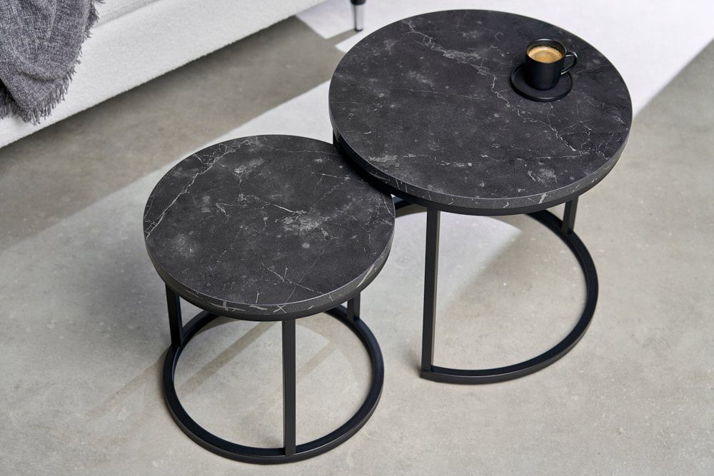 riess-ambiente Couchtisch ELEGANCE Ø45cm schwarz (Set, günstig online kaufen