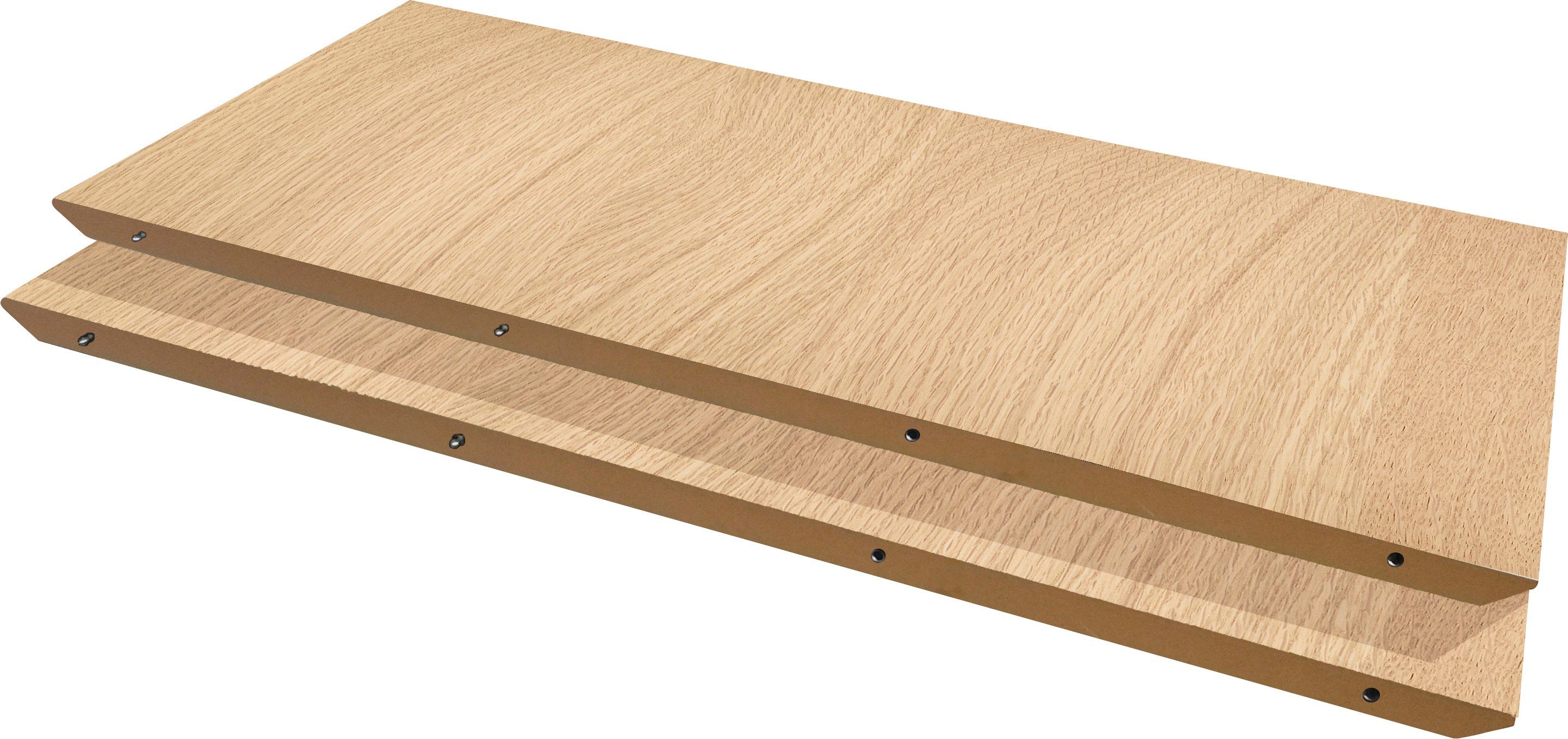 Hammel Furniture Esstisch Basic by Gestell Einlegeplatten Massivholz, inklusive aus 2 Naturfarben cm, Ø130/228 Single, Hammel