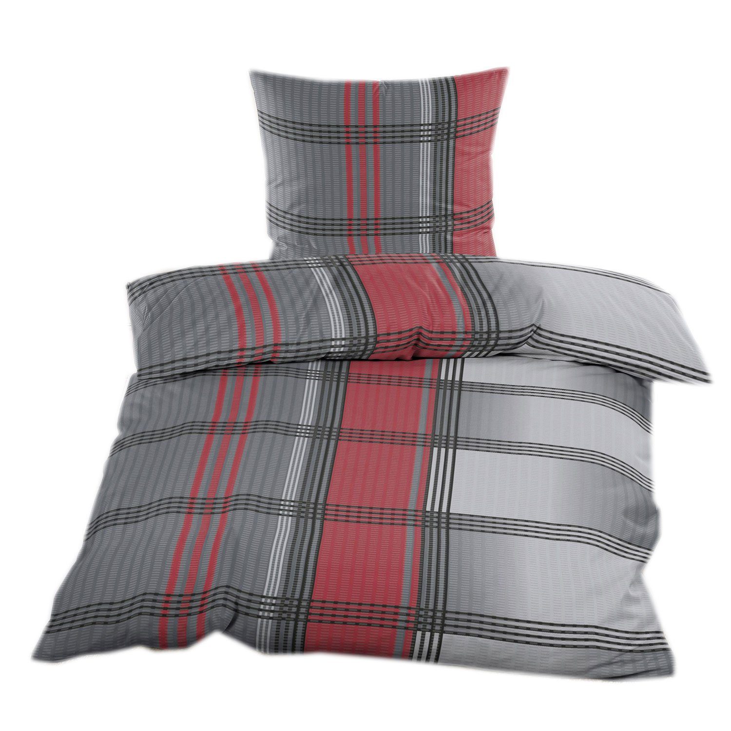 Casa Colori Bettwäsche Seersucker Bettwäsche Garnitur 135x200 Reißverschlus günstig online kaufen