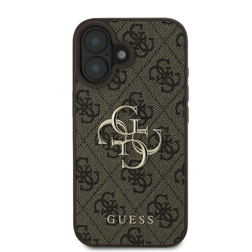 Guess Handyhülle Schutzhülle Cover, Metallapplikation, Markendesign, 4G Monogrammmuster