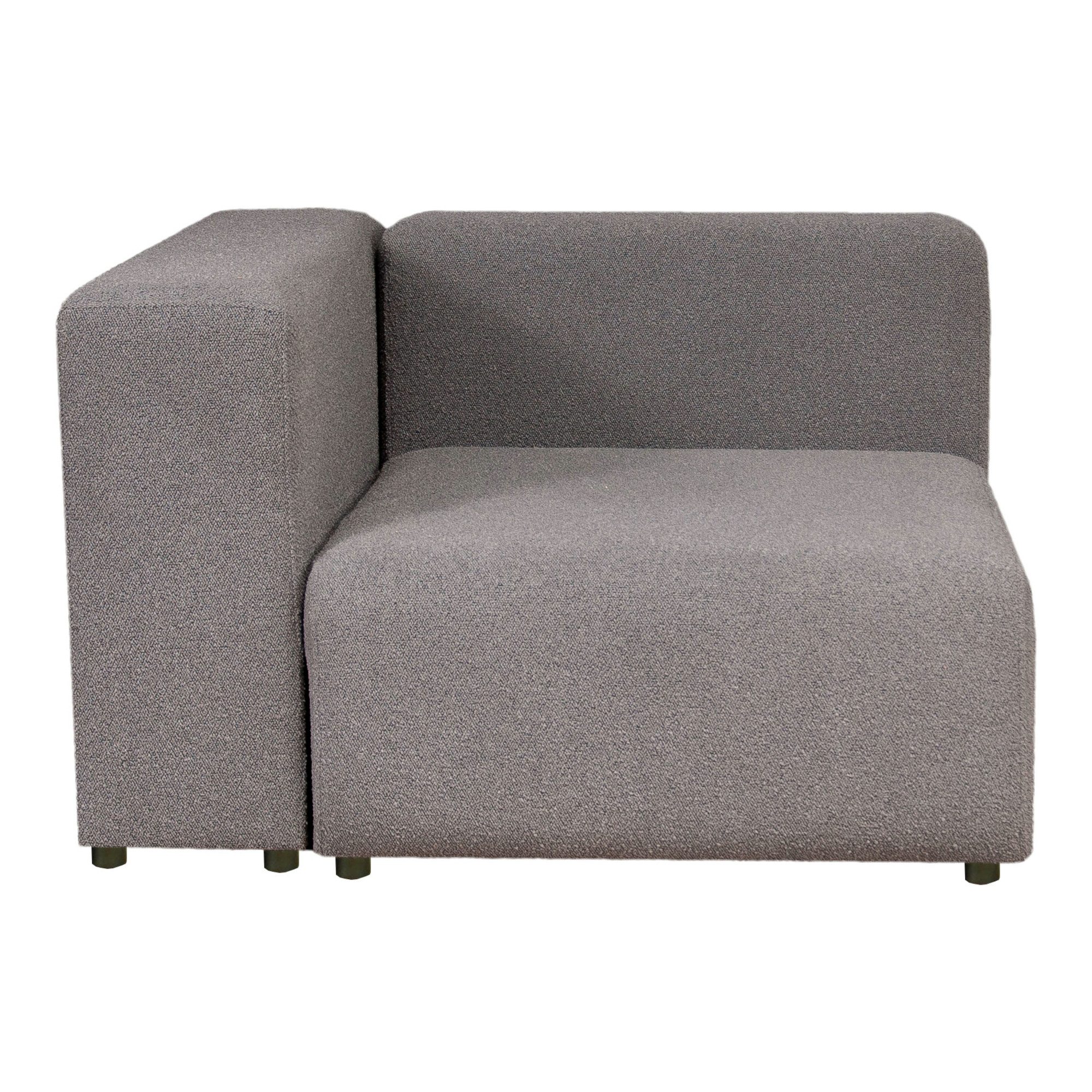 en.casa Sofaelement, »Suldal« Sofa-Modul Eckelement links Webstoff Grau