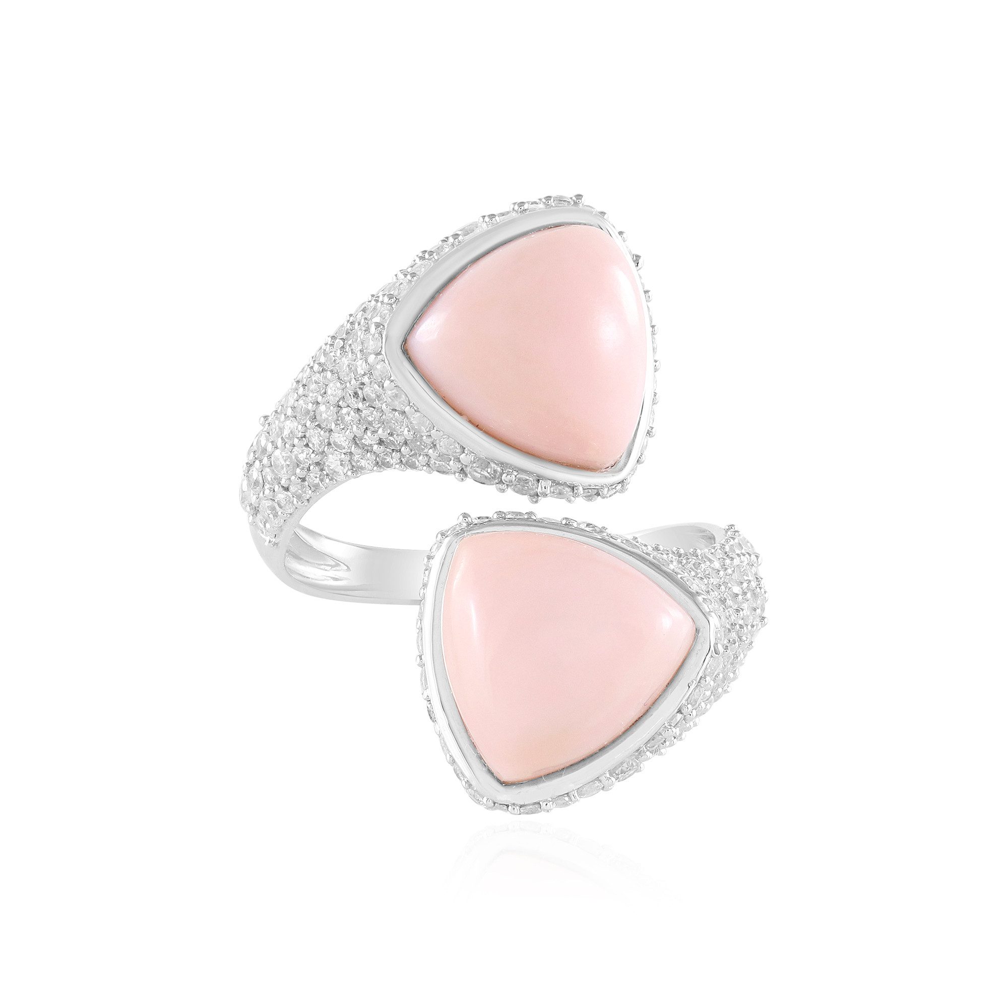 Cavill Silberring Peruanischer Rosa Opal Sterling Silber Ring (1-tlg)