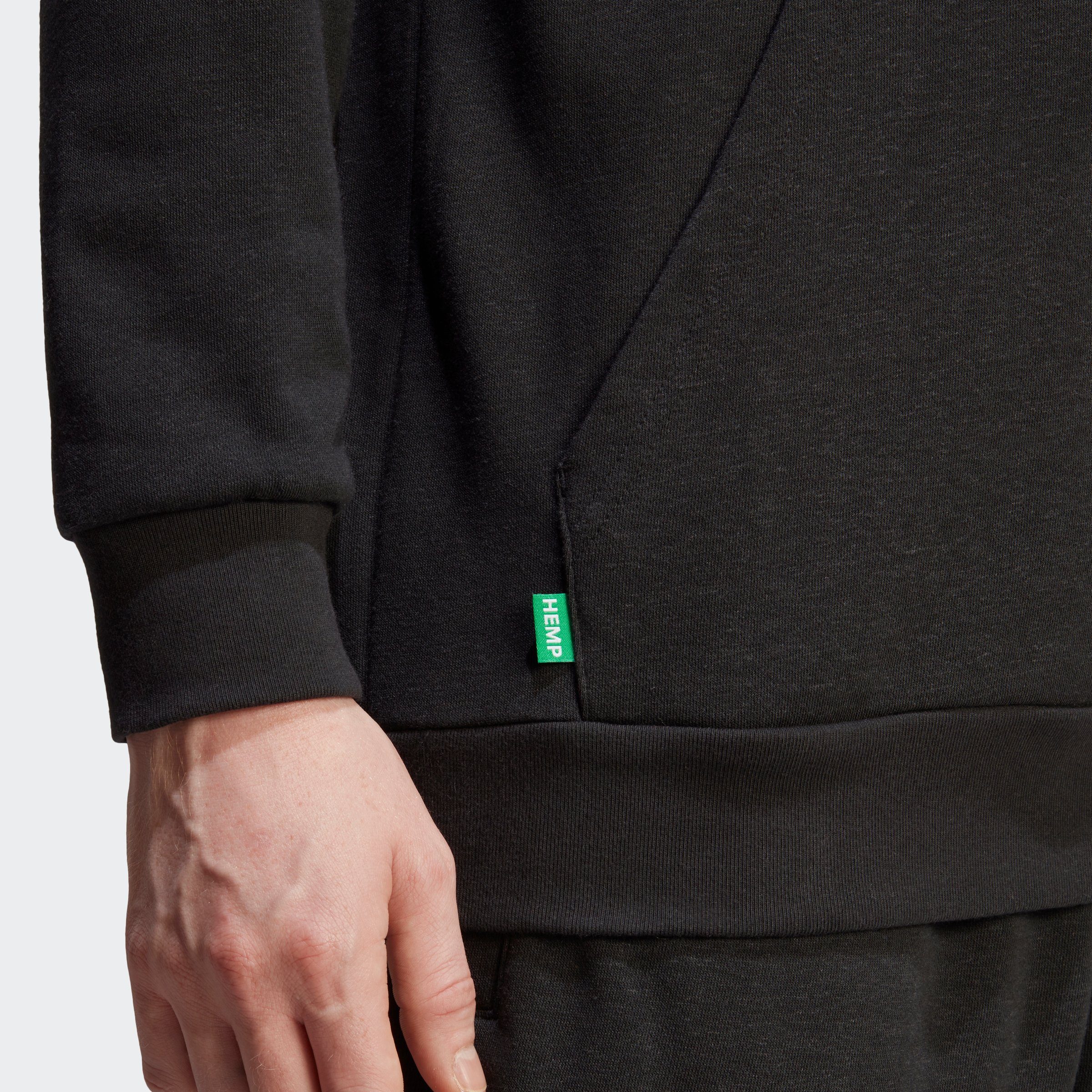 adidas Originals Kapuzensweatshirt ESSENTIALS+ Black MADE WITH HEMP HOODIE