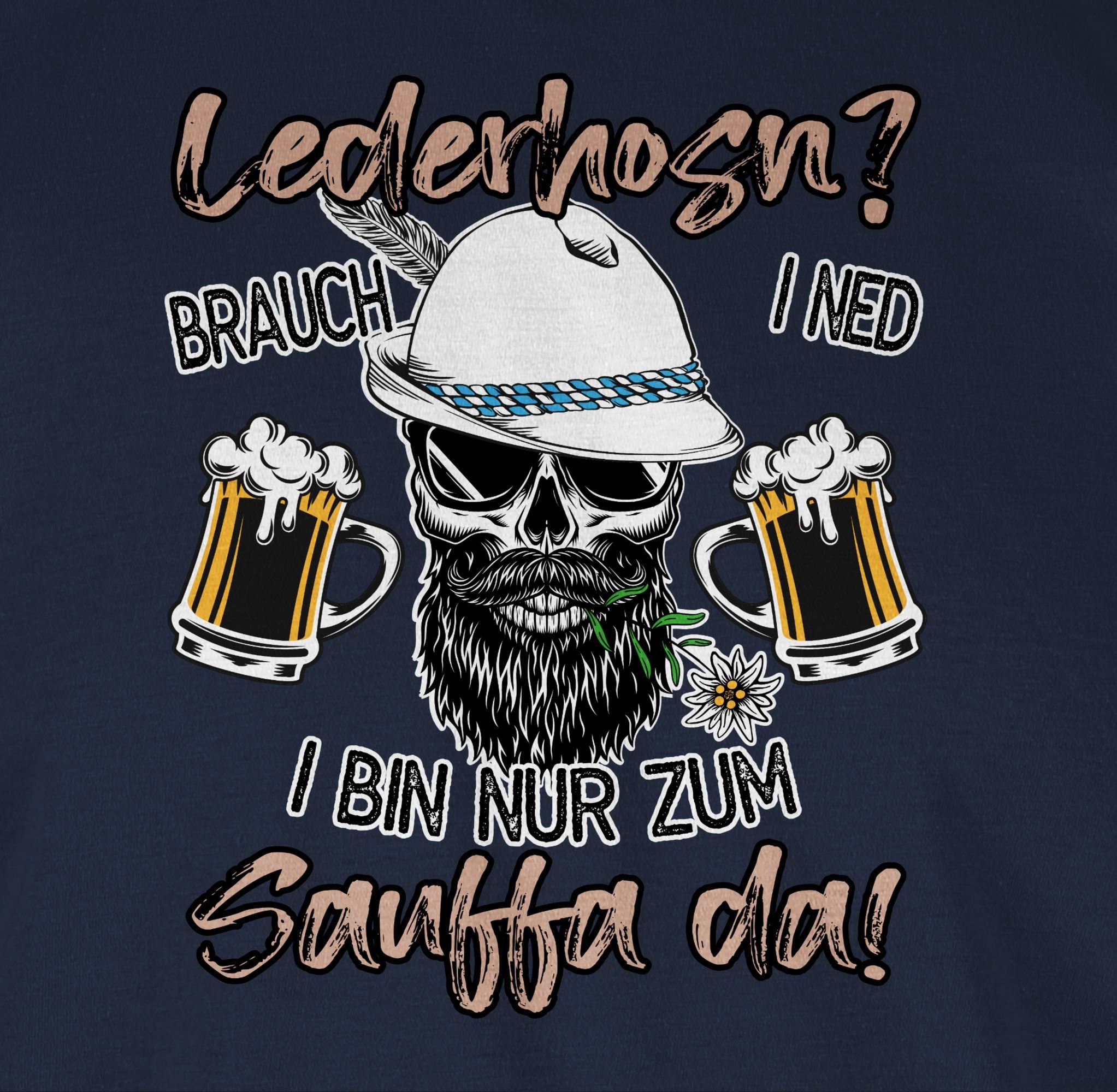 T-Shirt Shirtracer Herren Oktoberfest Spruch für Trinken Navy Blau Mode 03 Lederhose Bayrisch Lausbua Party