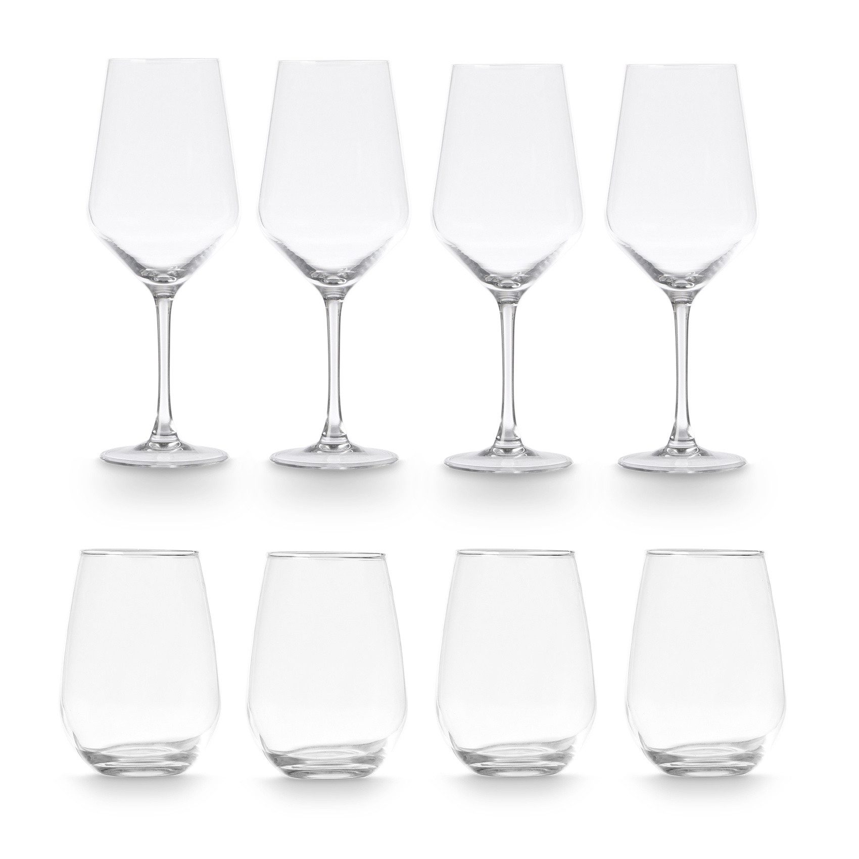 Vivalto Weinglas Gläser und Weingläser, 8er-Set, Glas