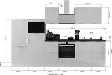 RESPEKTA Küche Elisabeth, vormontiert, inkl. E-Geräte, Breite 340 cm