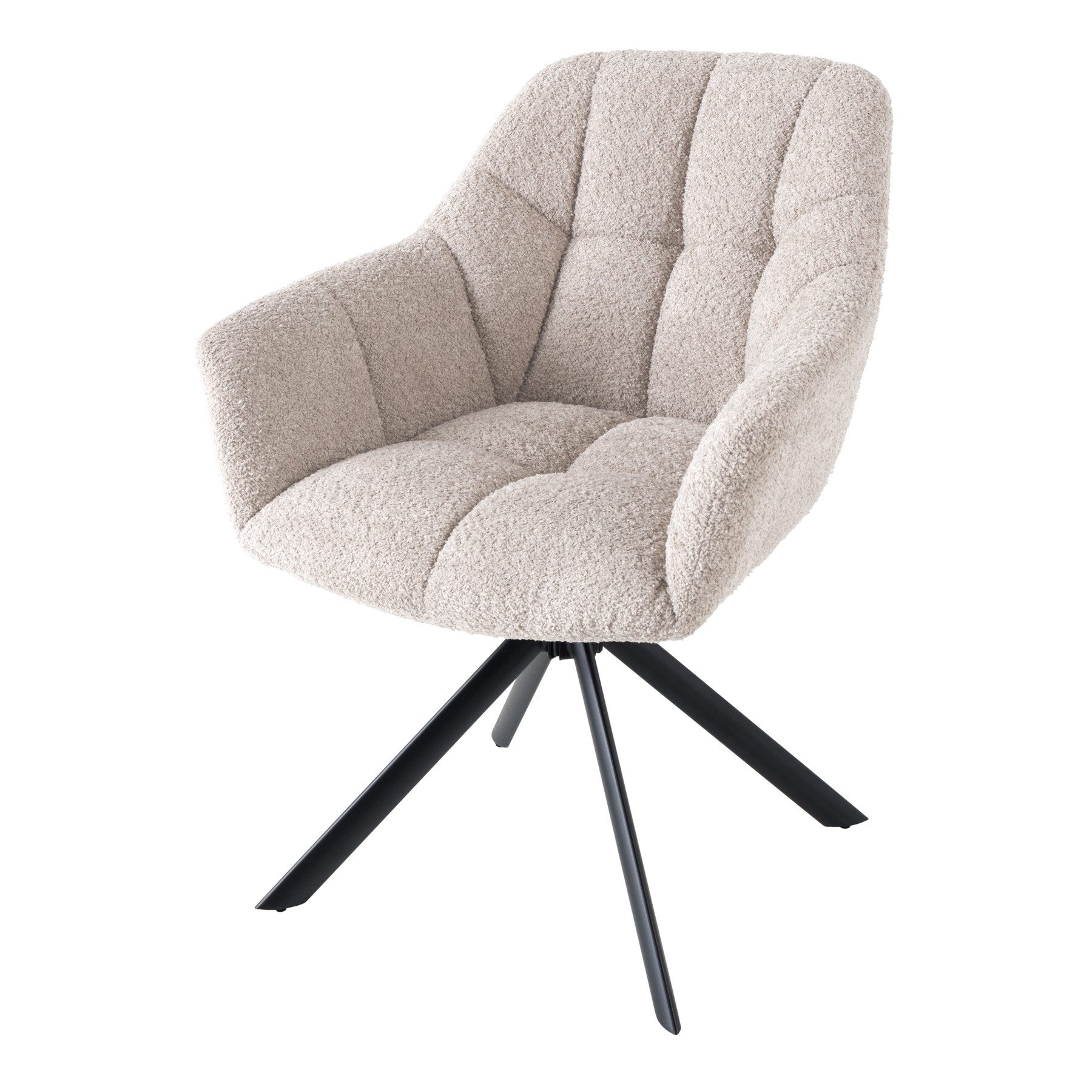 riess-ambiente Polsterstuhl PAPILLON greige / schwarz - Bürostuhl, Armlehne günstig online kaufen