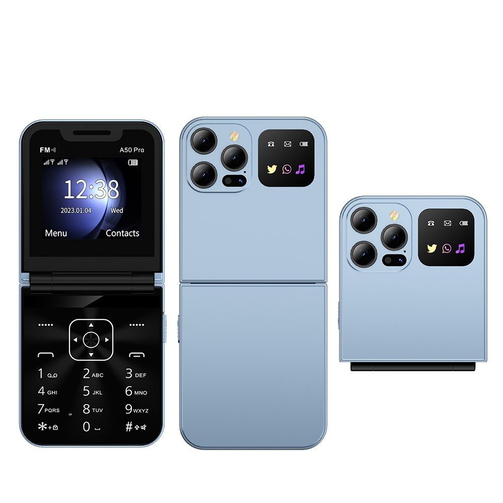 Athlix SERVO i16 PRO Flip Mobiltelefon 2G GSM Rentner Kinder Smartphone Klapphandy (180° Flip-Design, Dual-SIM, große Tasten)