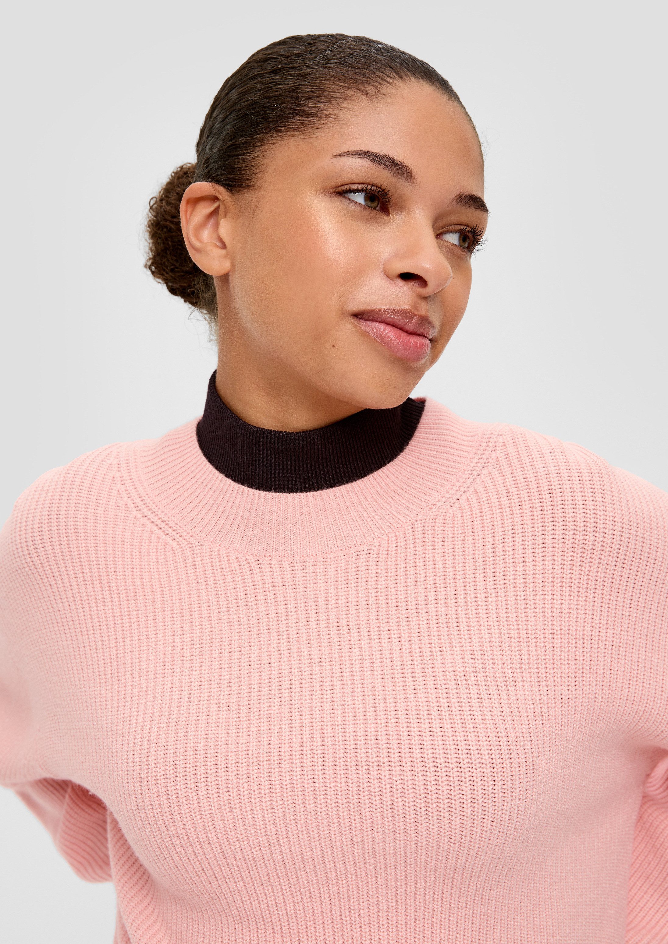 QS Longpullover Strickpullover Strickpullover aus Viskosemix