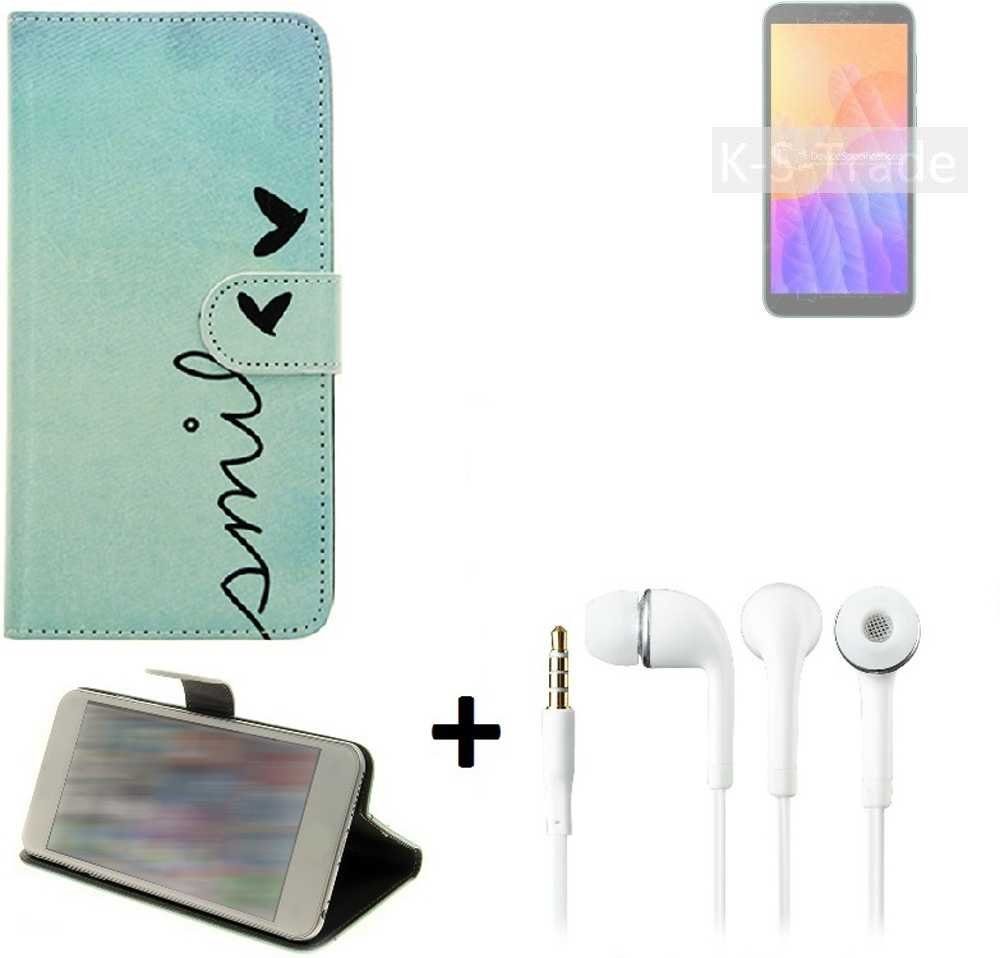 K-S-Trade Handyhülle für Huawei Y5p, Schutz Hülle Handy Hülle 360° Wallet Case Schutz Hülle