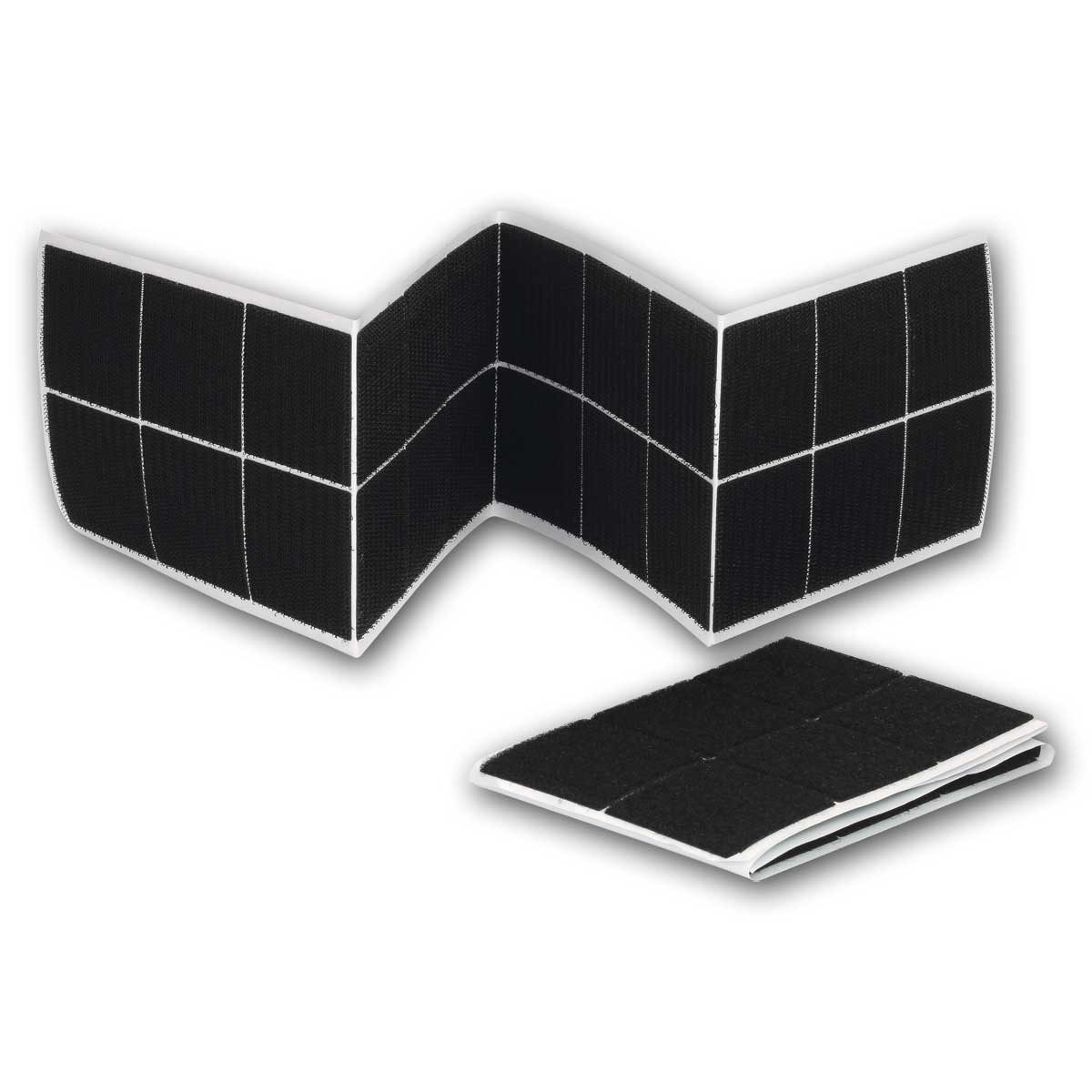 Sintron Klettband Klettpads 50x50mm, 24 Stück, selbstklebend, schwar