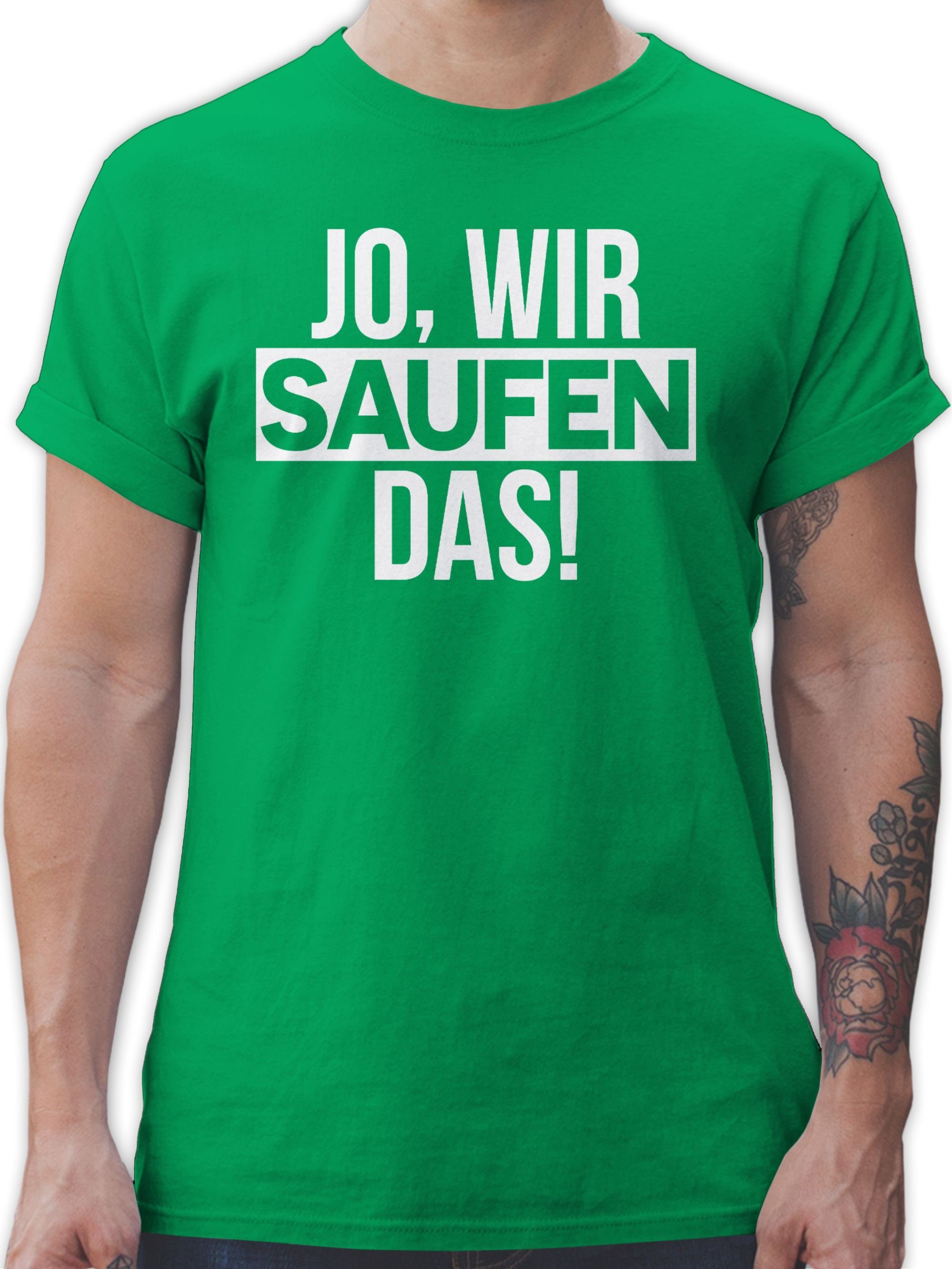 Shirtracer T-Shirt Jo, wir saufen das JGA Männer 03 Grün