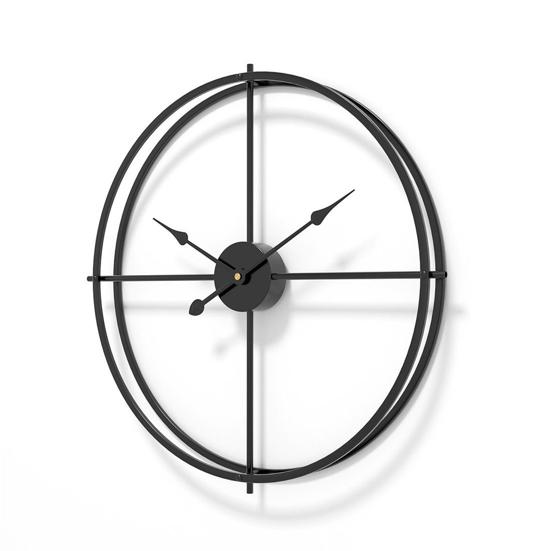 Wanduhr Wanduhr 40cm aus Moderne stille Eisen, kreative Schwarz DÖRÖY Uhr,Wanduhr Metall aus
