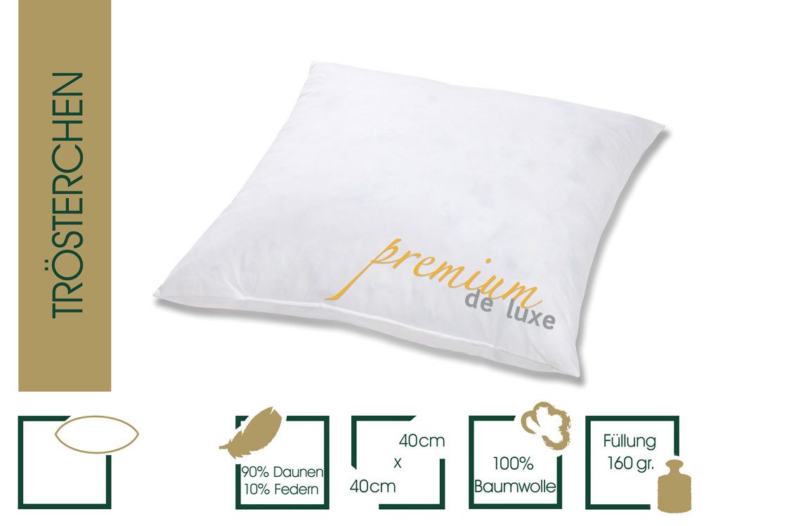 HANSKRUCHEN Daunenkissen Premium de Luxe, Füllung: günstig online kaufen
