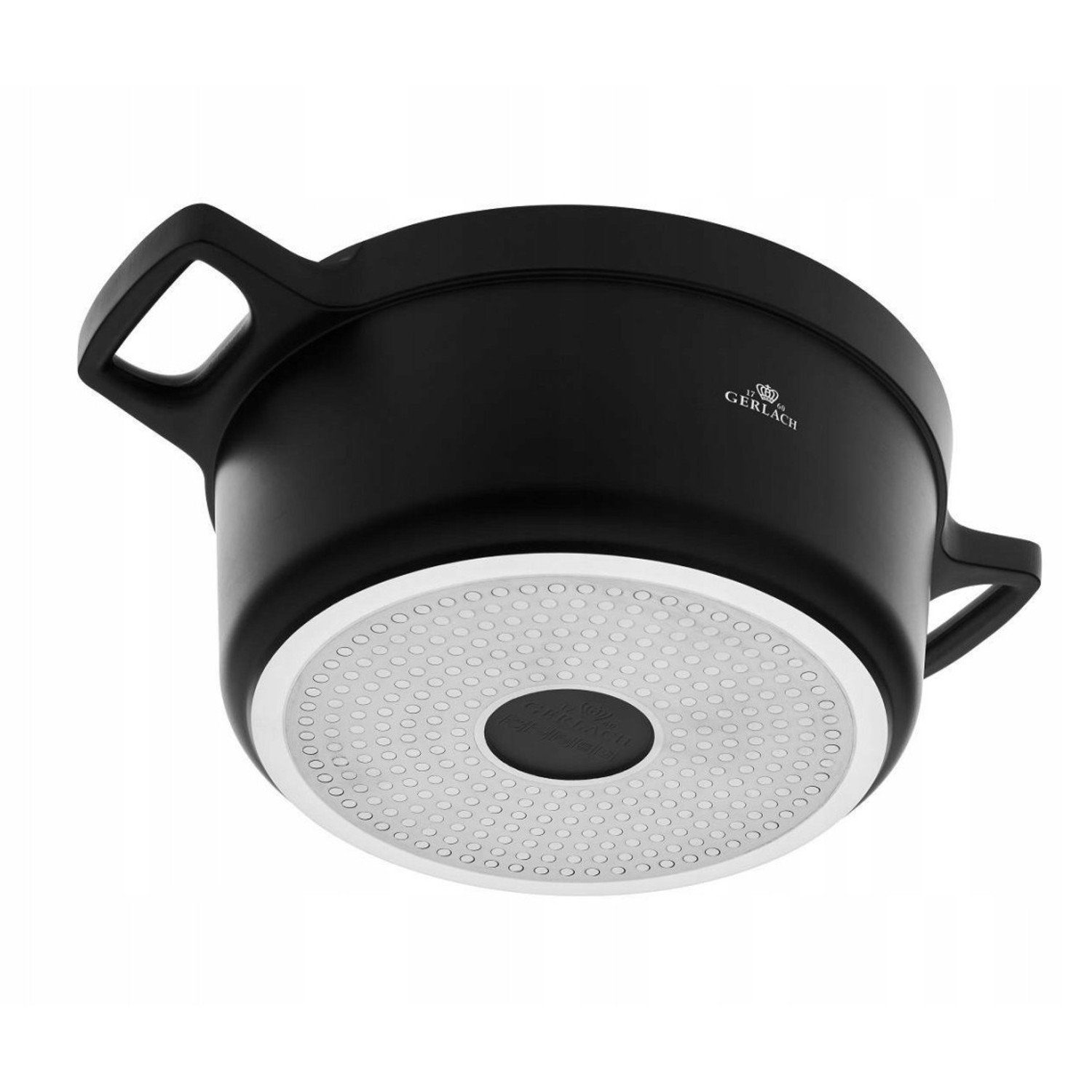 GERLACH Kochtopf, Aluminium, Traditioneller Topf mit Deckel Natur 24 cm