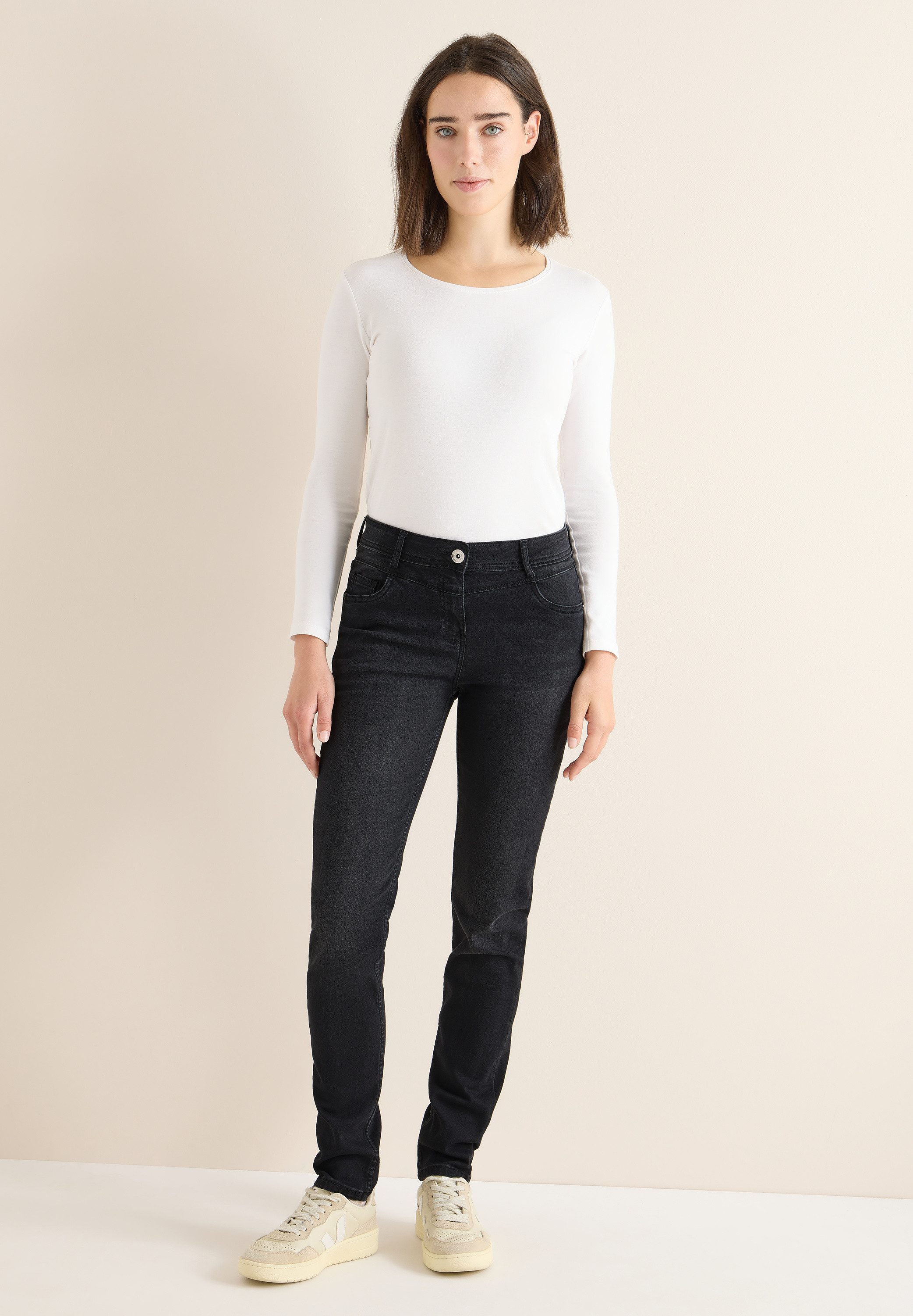 CECIL Slim-fit-Jeans High Waist