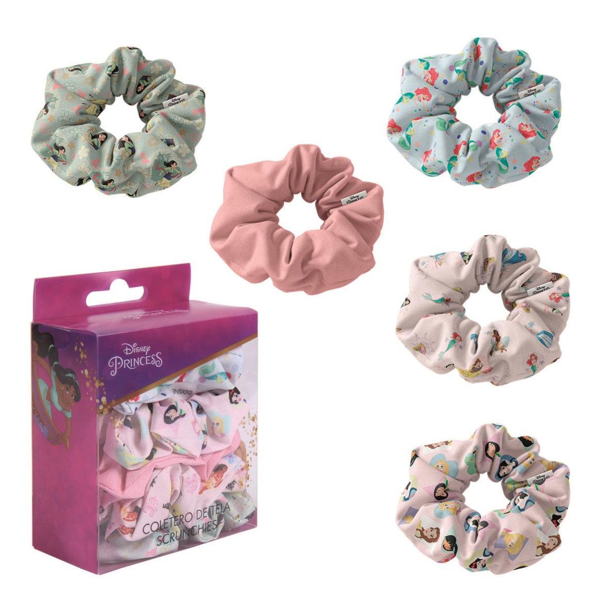 Cerda Haargummi Princess Haar-Accessoires Scrunchies 5er-Pack 100% Polyester
