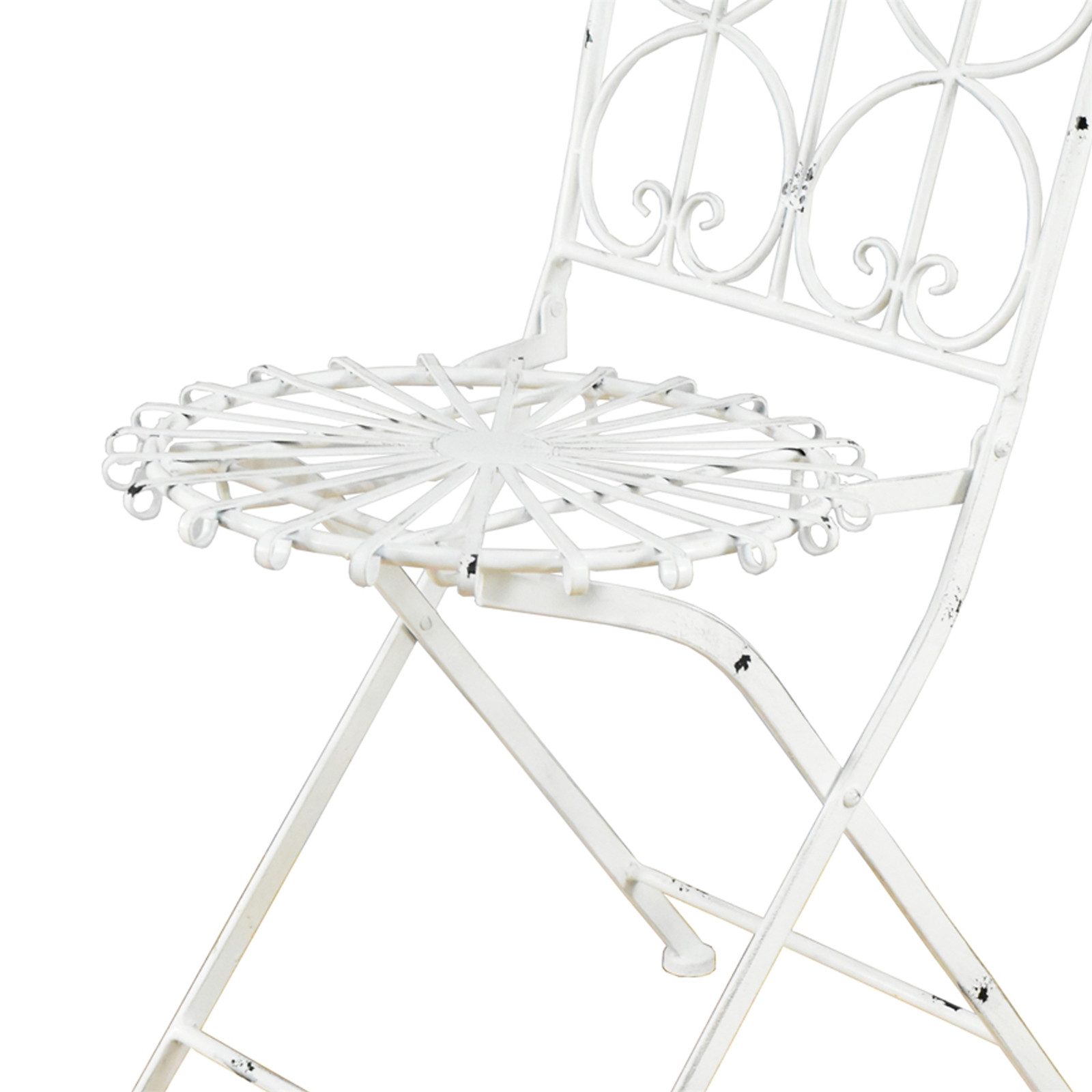HTI-Living Gartenstuhl Gartenstühle 2er Set Romantic Garden (Set, 2 St), Metallstuhl Klappstuhl