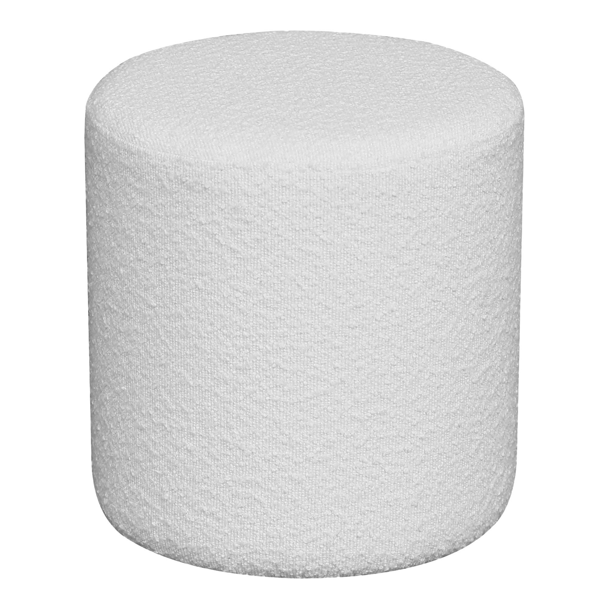 House Nordic Pouf Ejby, in Weiss, Stoff - 34x36x34cm (BxHxT)