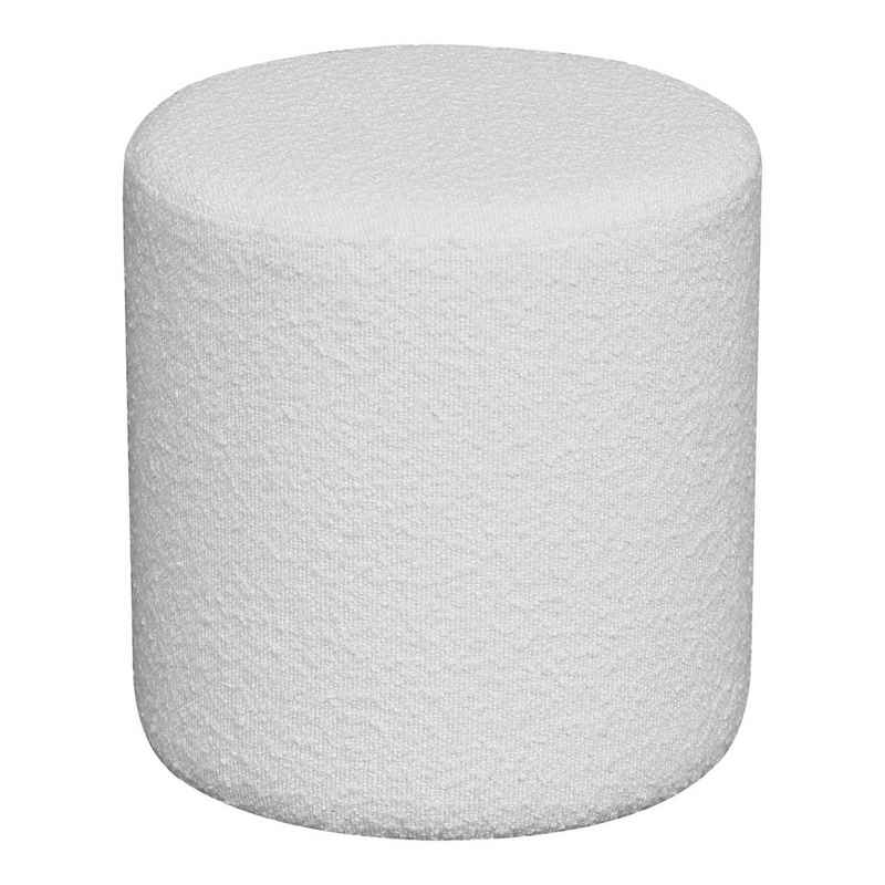 House Nordic Pouf Ejby, in Weiss, Stoff - 34x36x34cm (BxHxT)